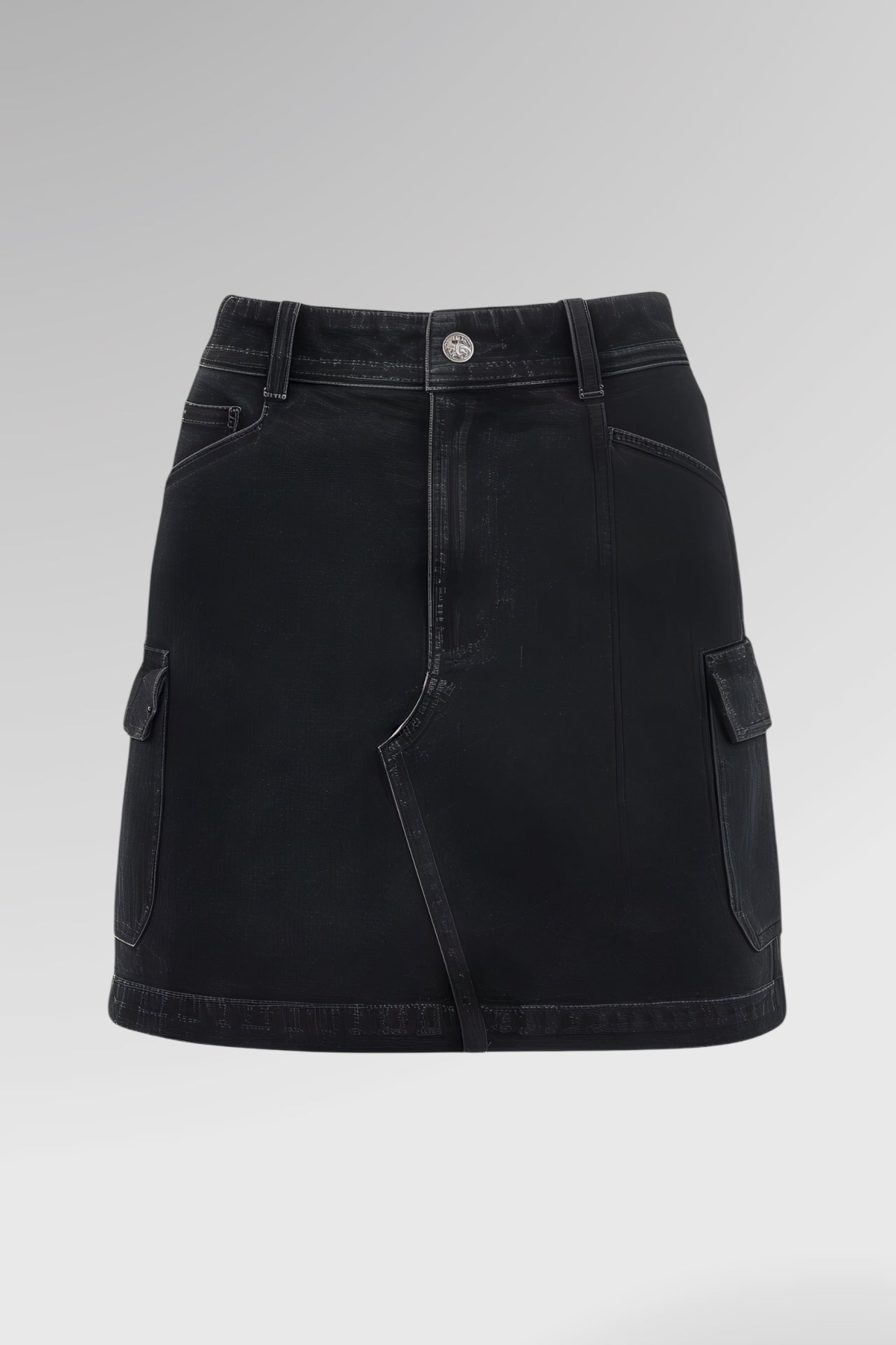 Urban Cargo Denim Mini Skirt