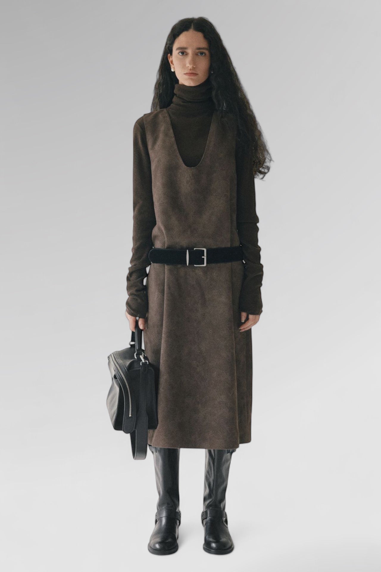 Sculptura Suede Midi Dress