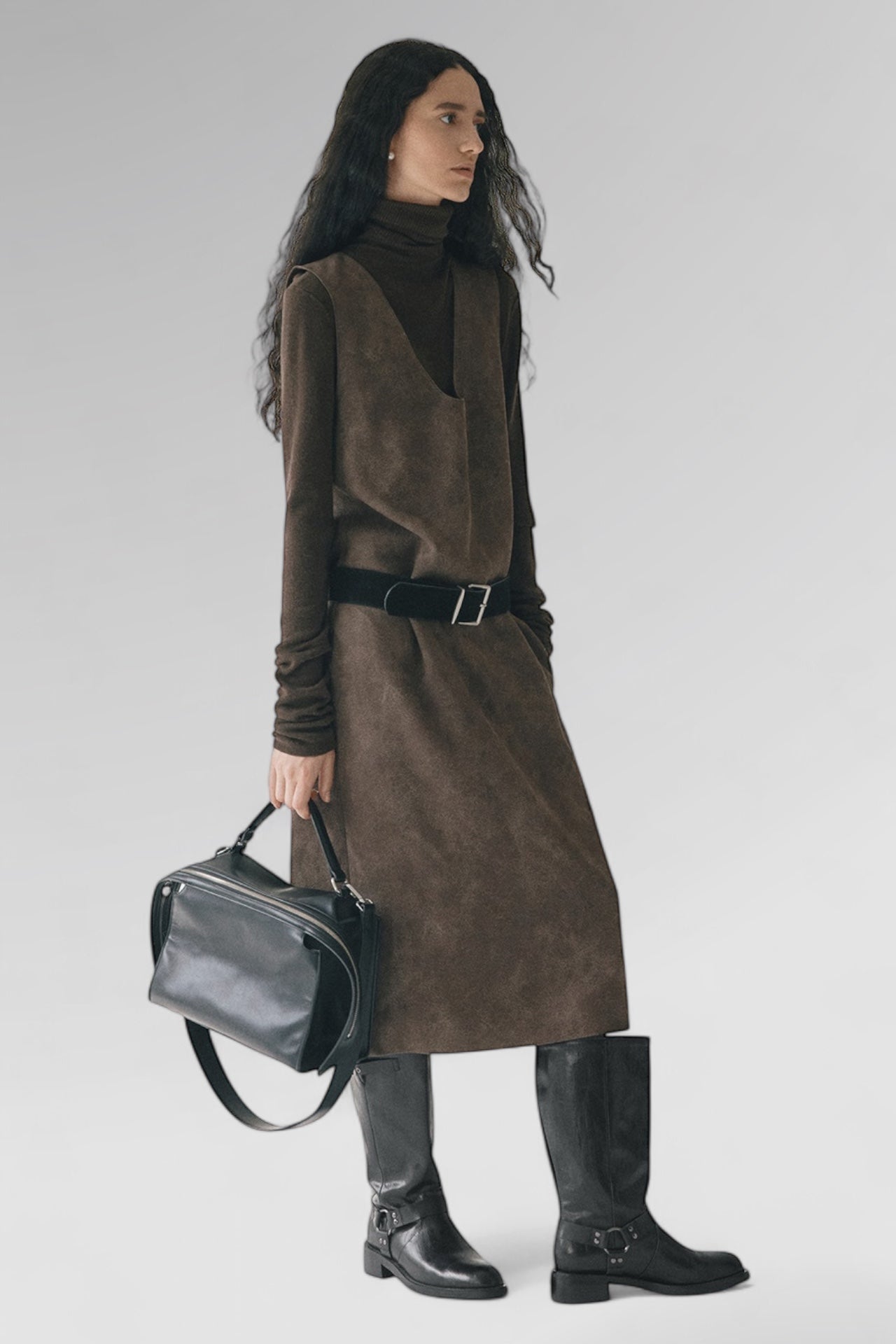 Sculptura Suede Midi Dress