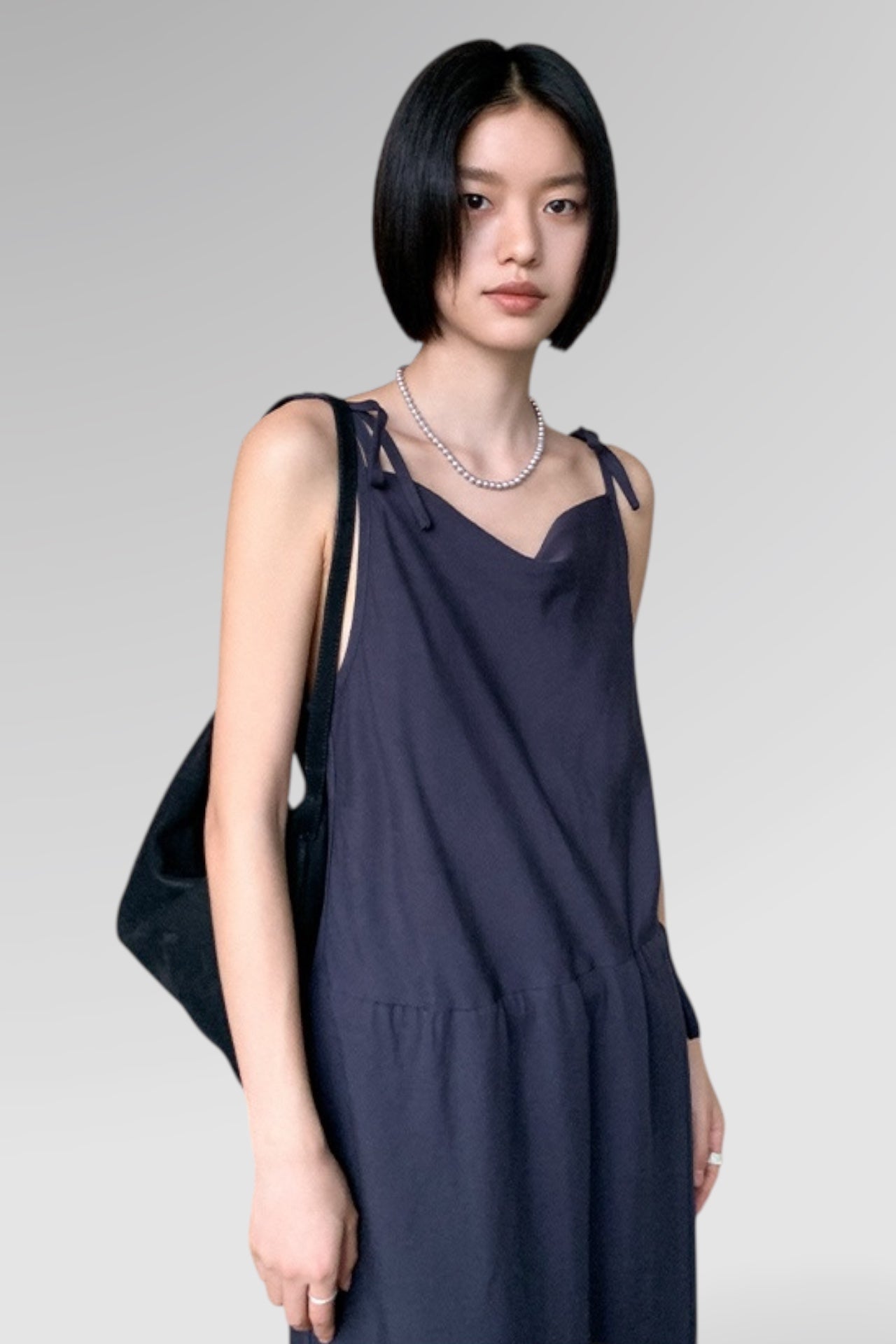 Azure Drift Cowl Maxi Dress