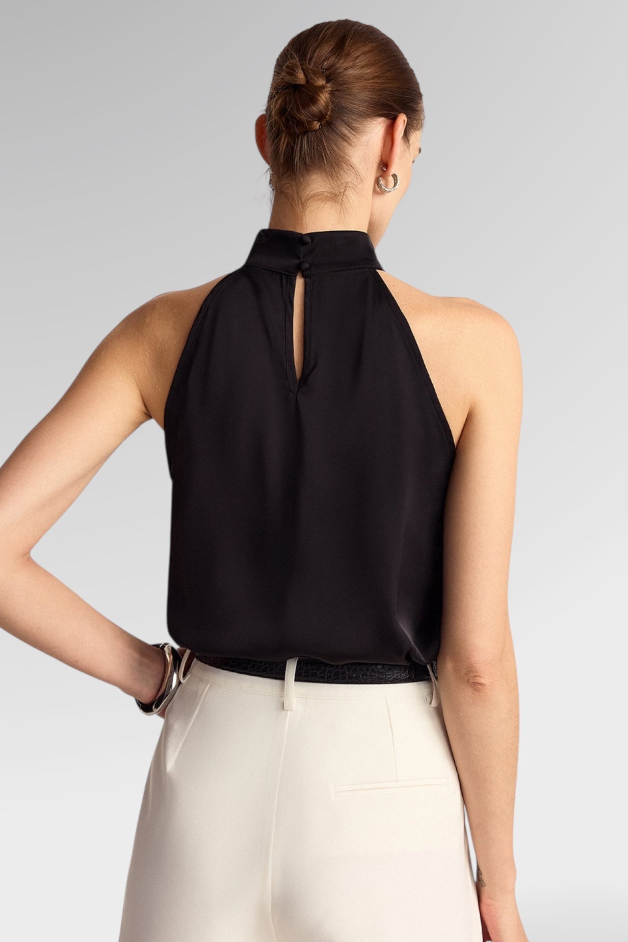 Obsidian Flow Halter Top