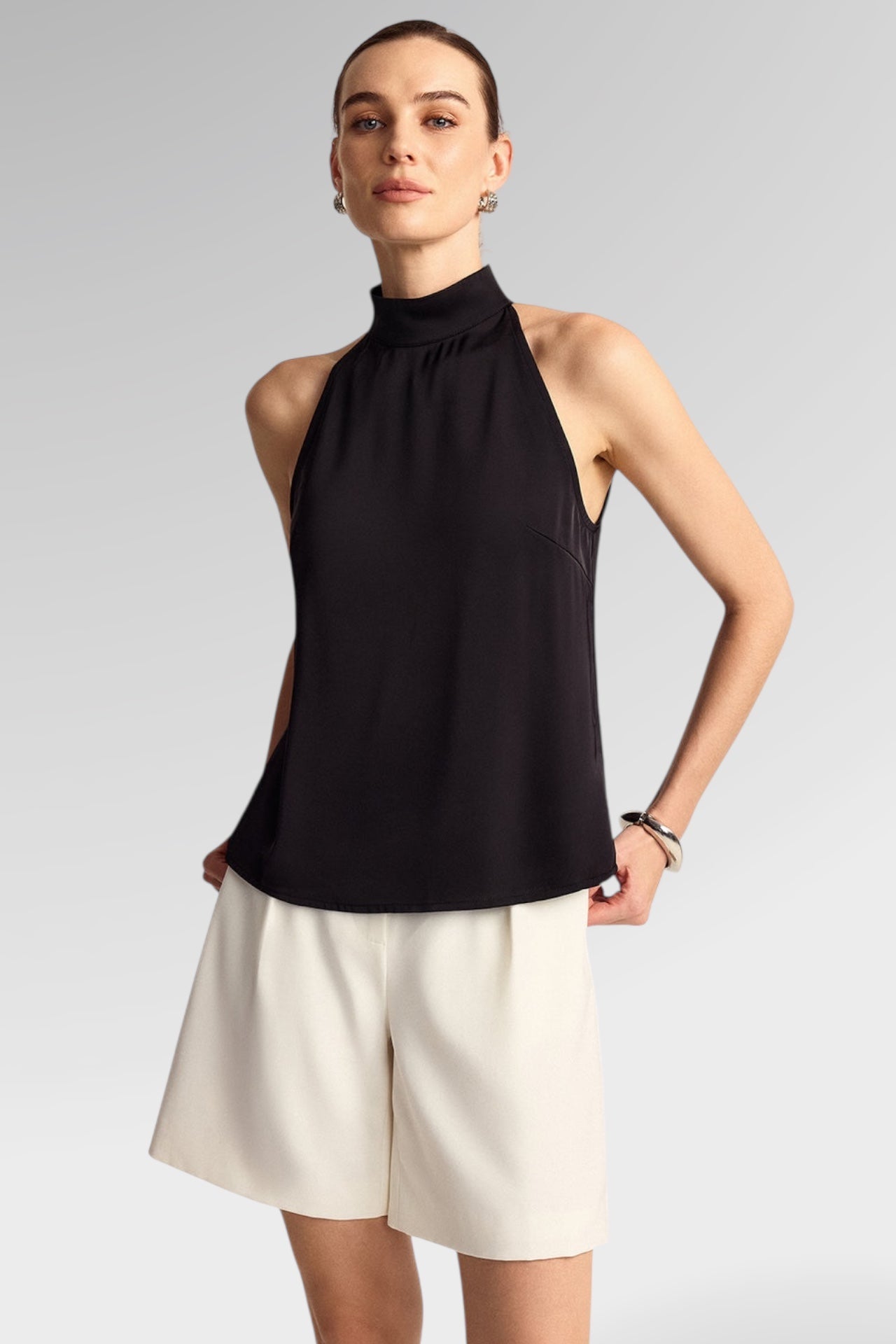 Obsidian Flow Halter Top