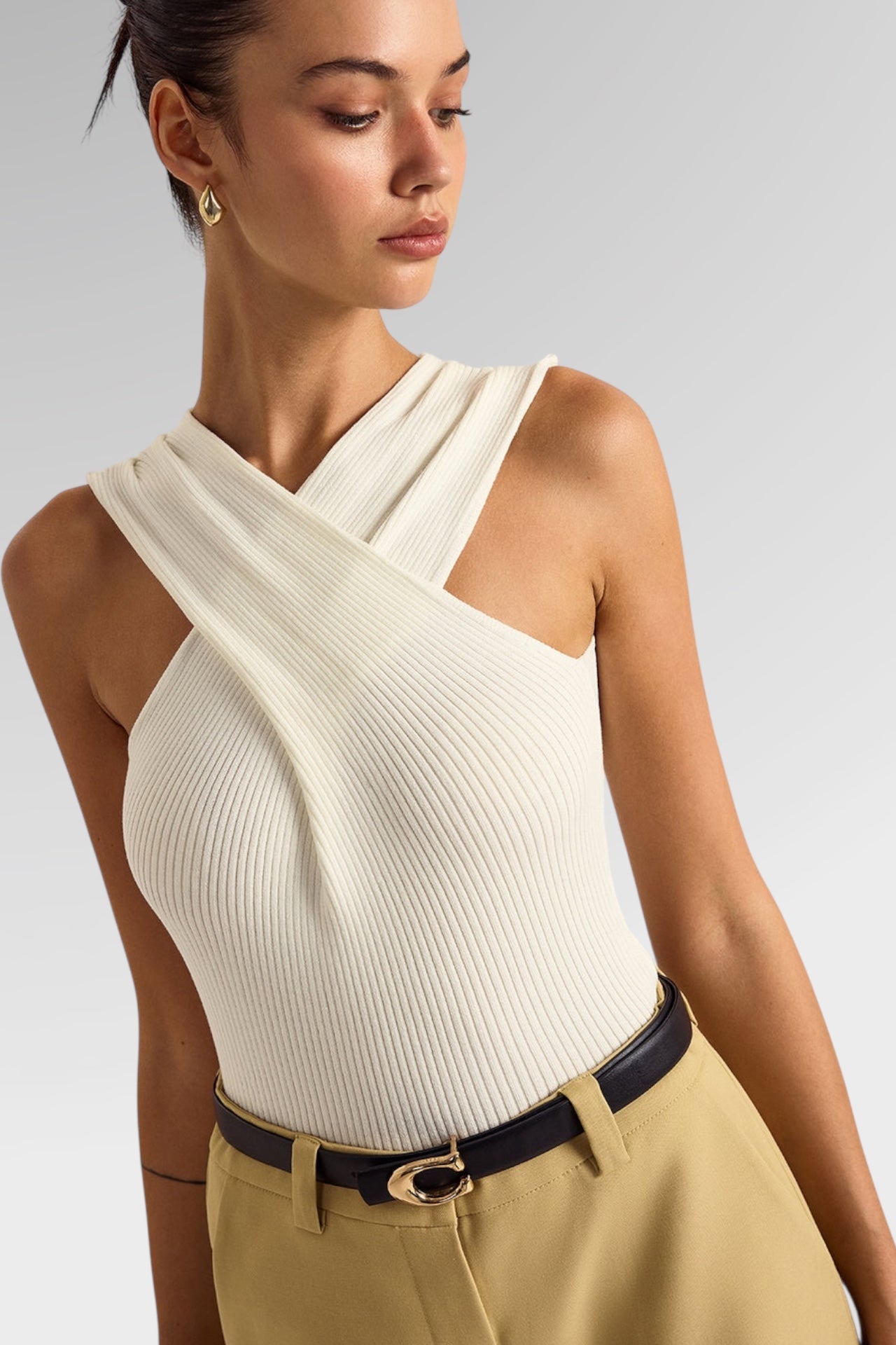 Ivory Crest Knit Top