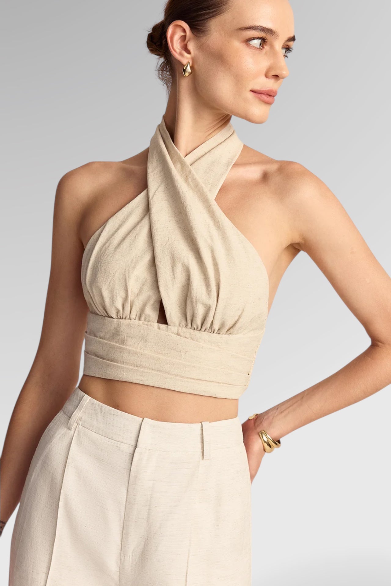 Sahara Twist Linen Top