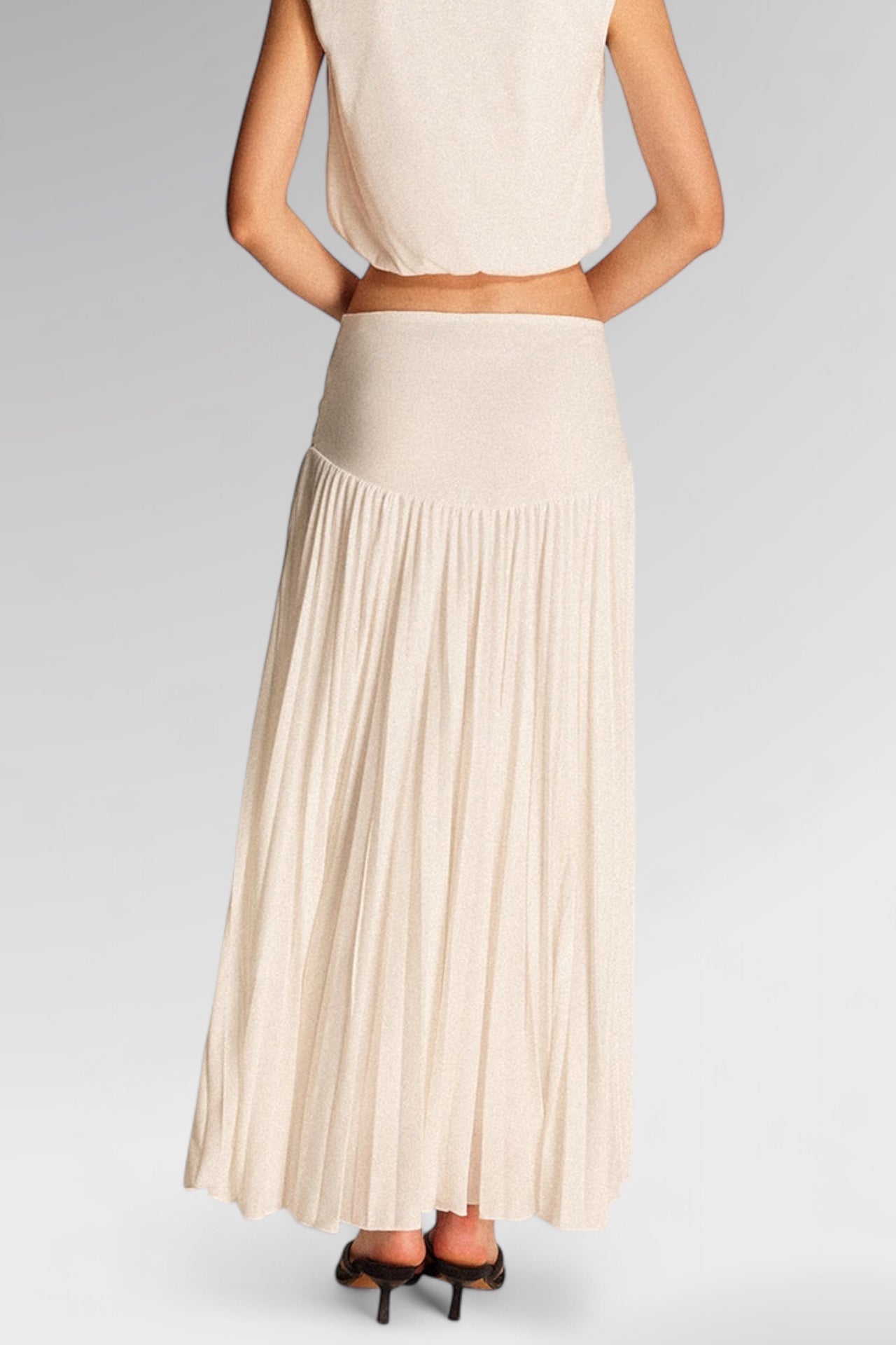 Coastal Grace Pleated Maxi Skirt