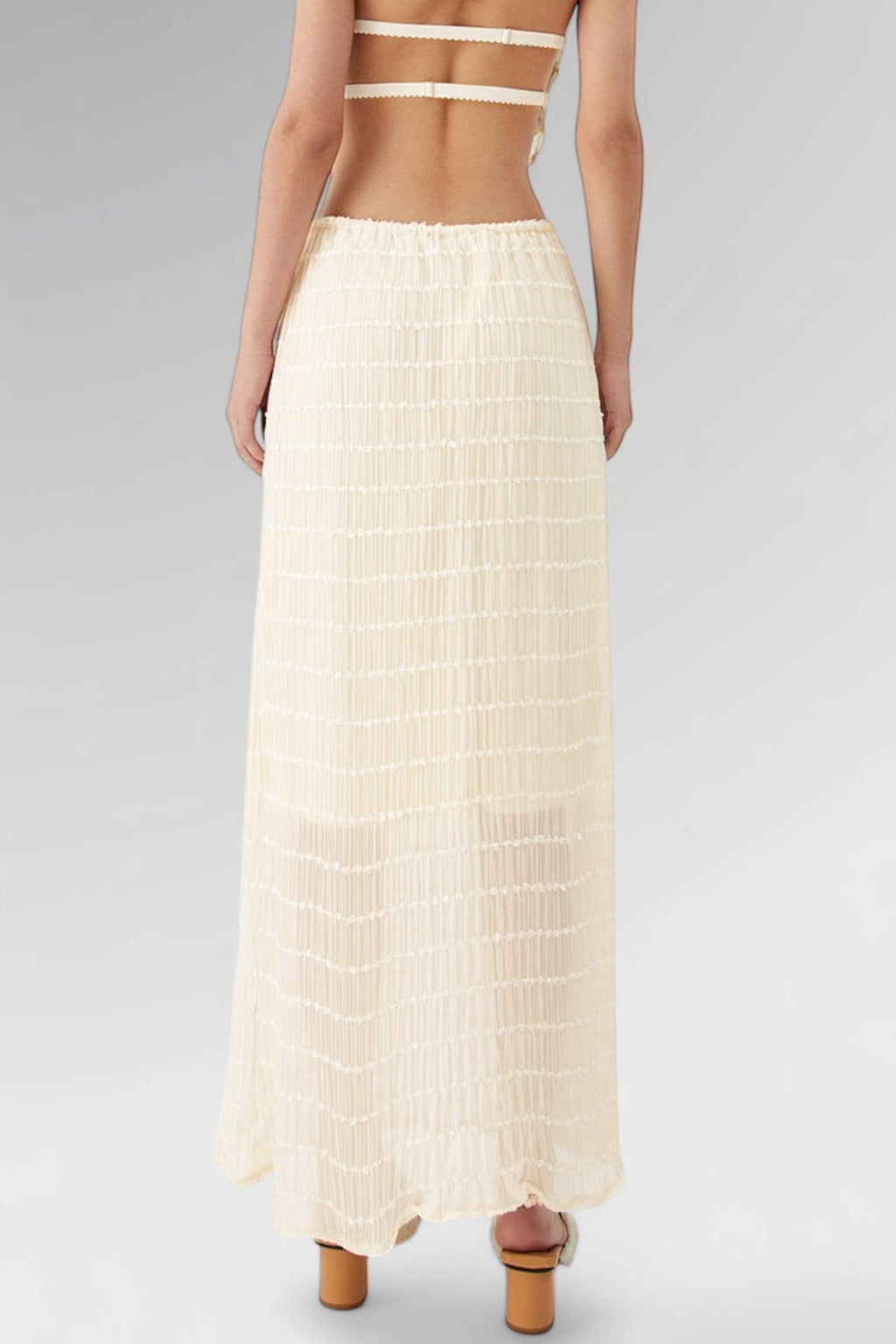Whispered Grace Textured Maxi Skirt