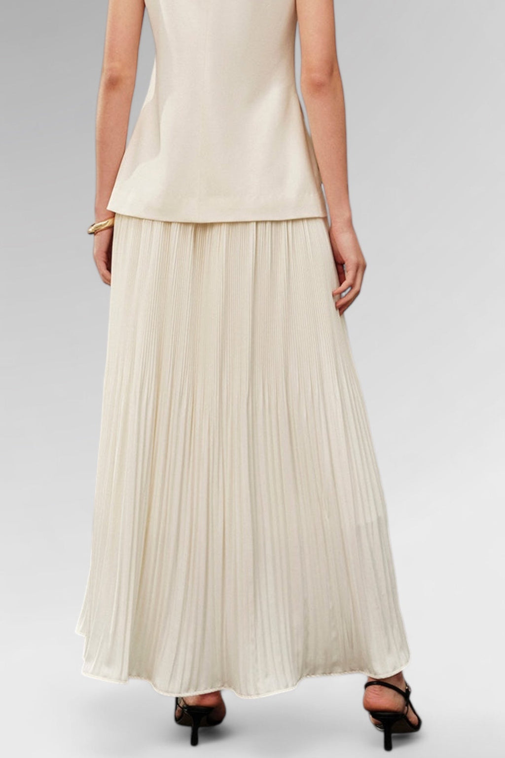 Ethereal Pleated Maxi Skirt