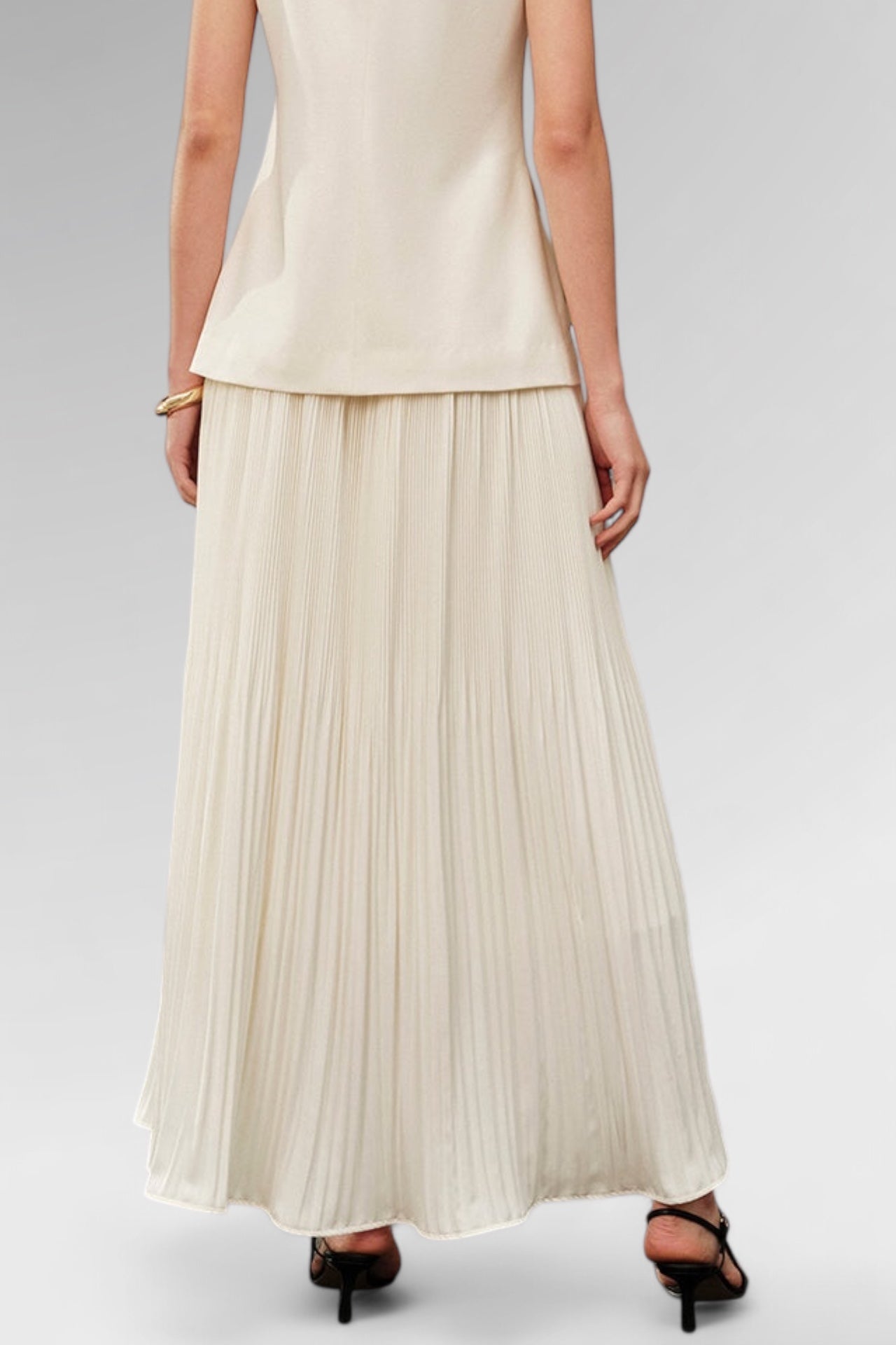 Ethereal Pleated Maxi Skirt