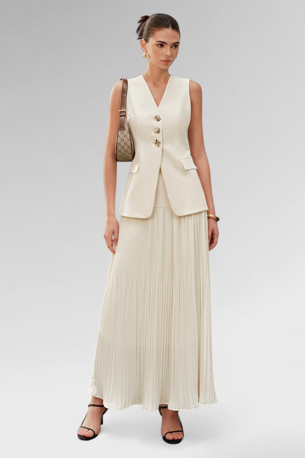 Ethereal Pleated Maxi Skirt