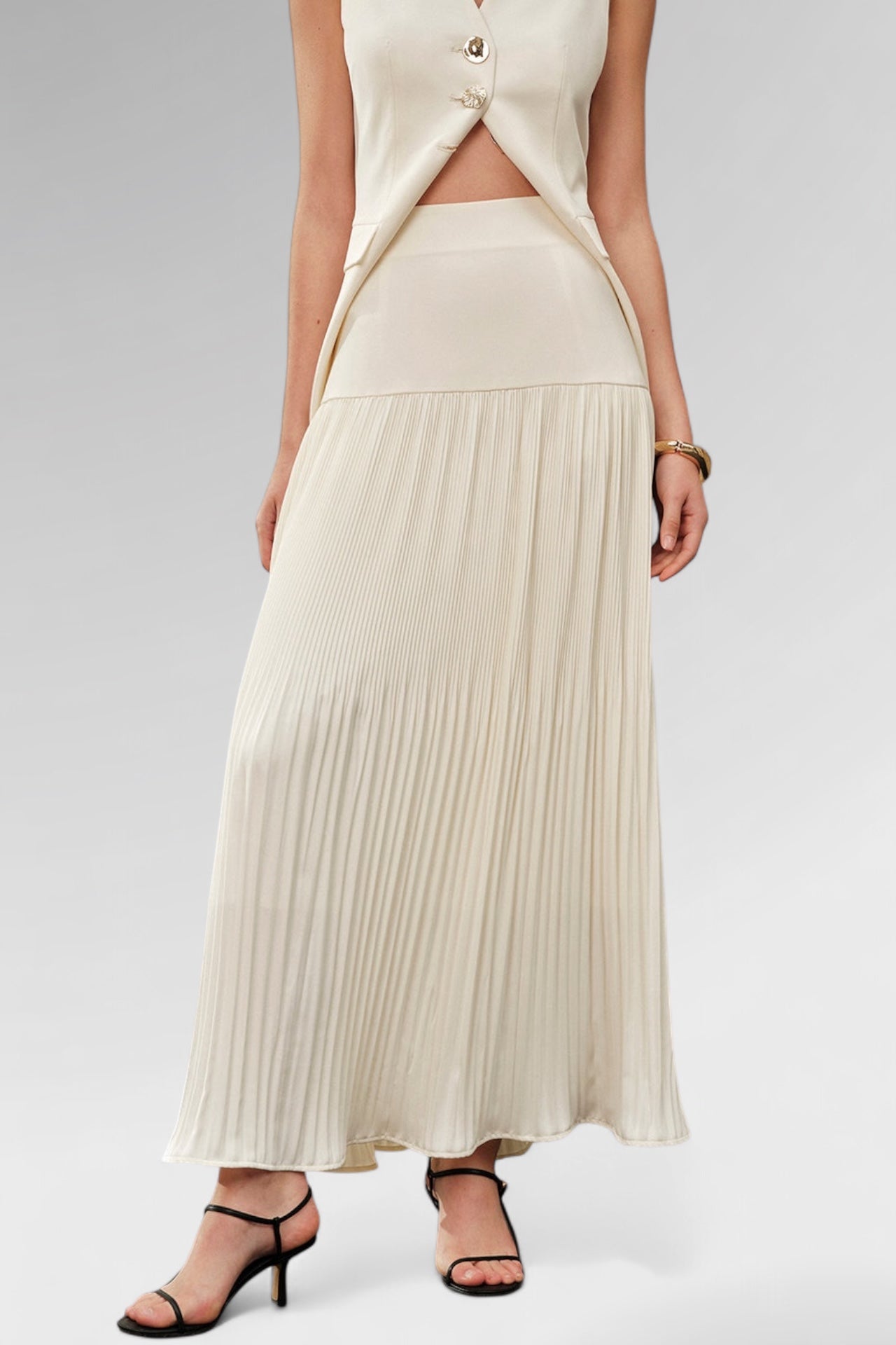 Ethereal Pleated Maxi Skirt