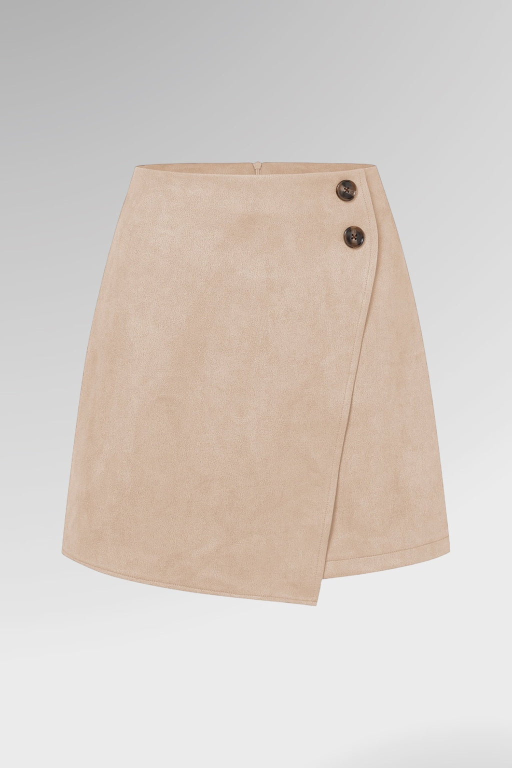 Eclipse Asymmetric Suede Mini Skirt