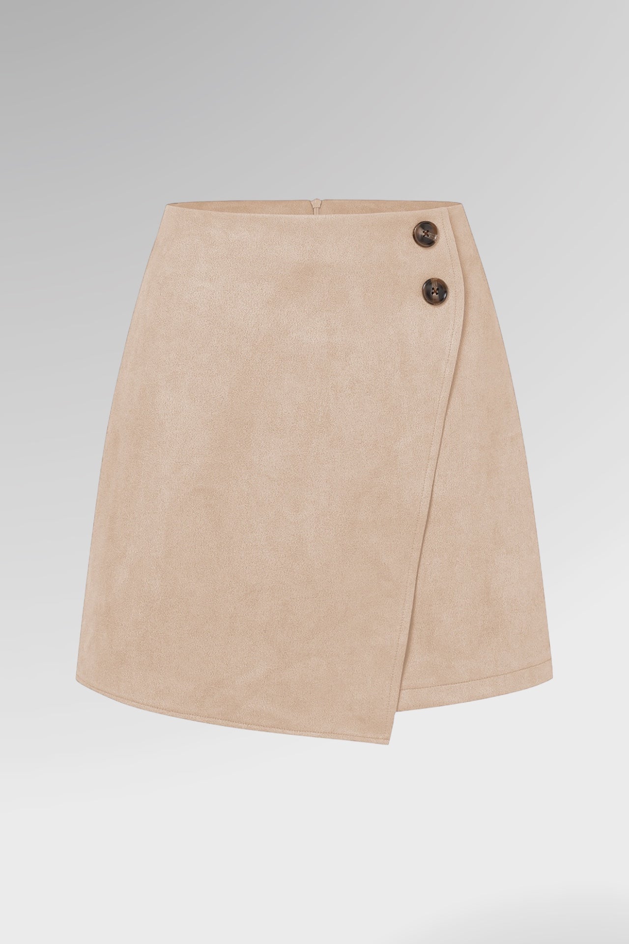 Eclipse Asymmetric Suede Mini Skirt