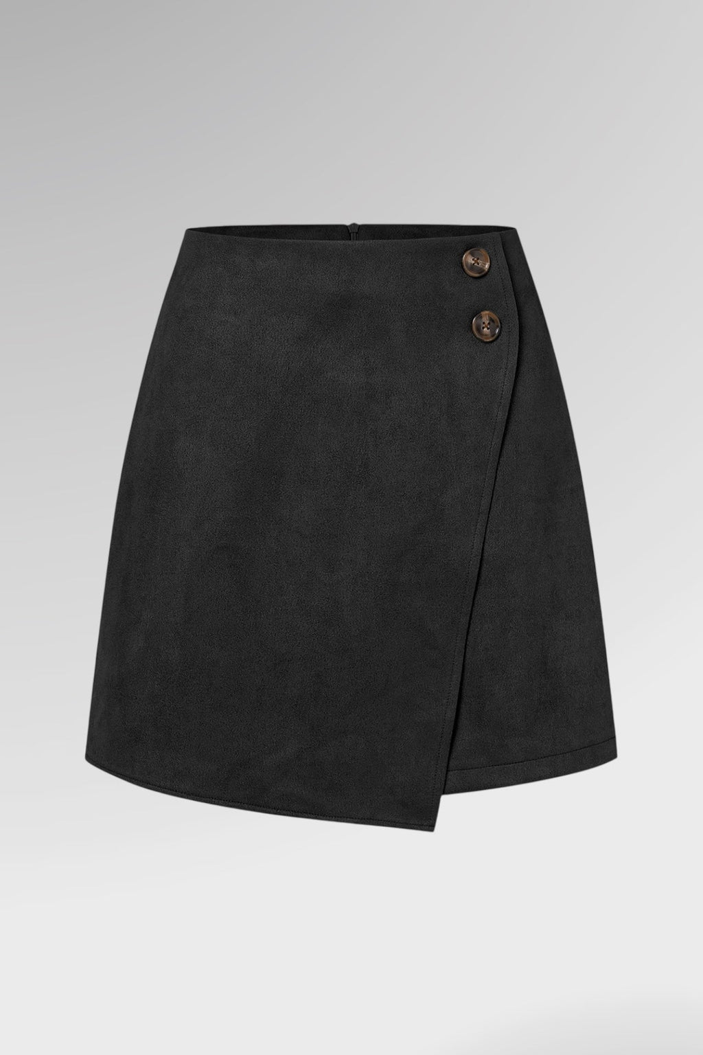 Eclipse Asymmetric Suede Mini Skirt