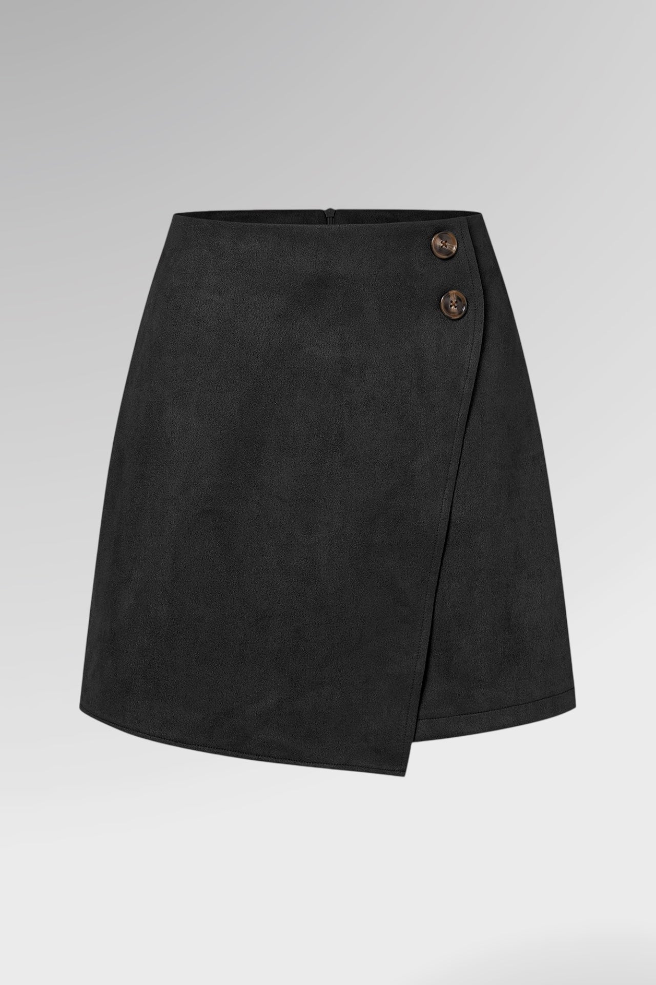 Eclipse Asymmetric Suede Mini Skirt