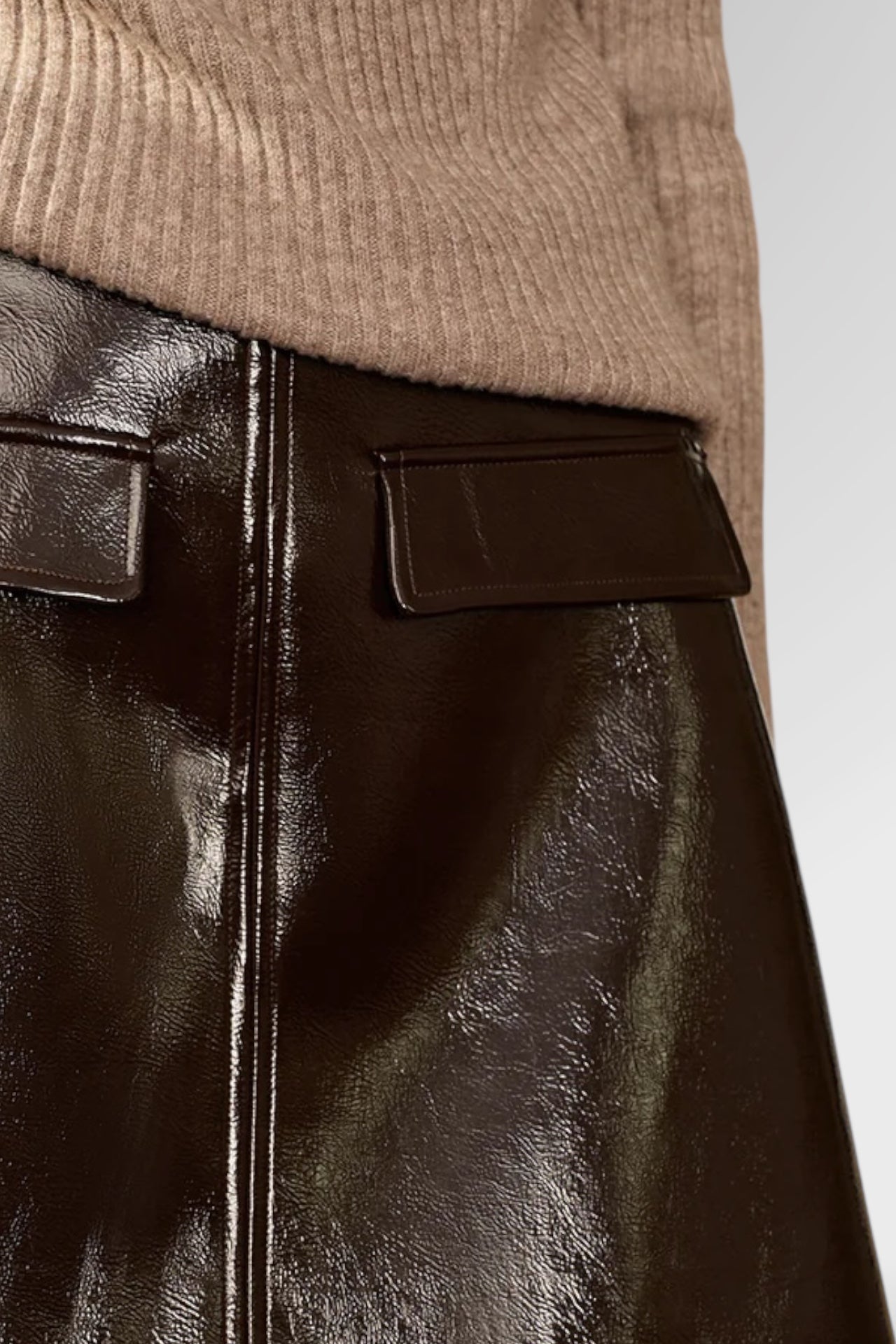 Gloss Panel Mini Skirt