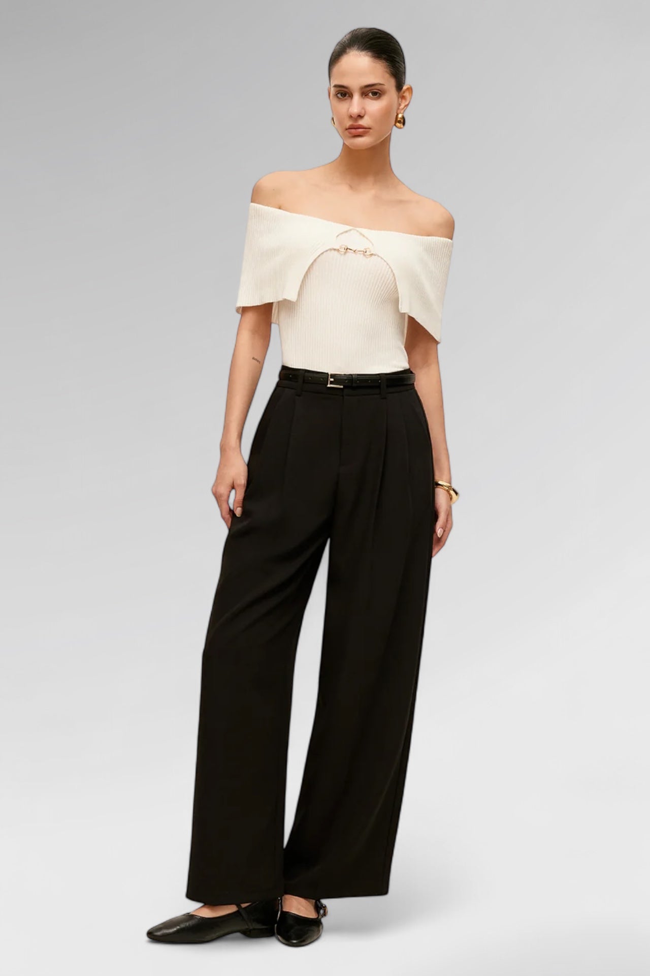 Noir Stripe Tailored Trousers
