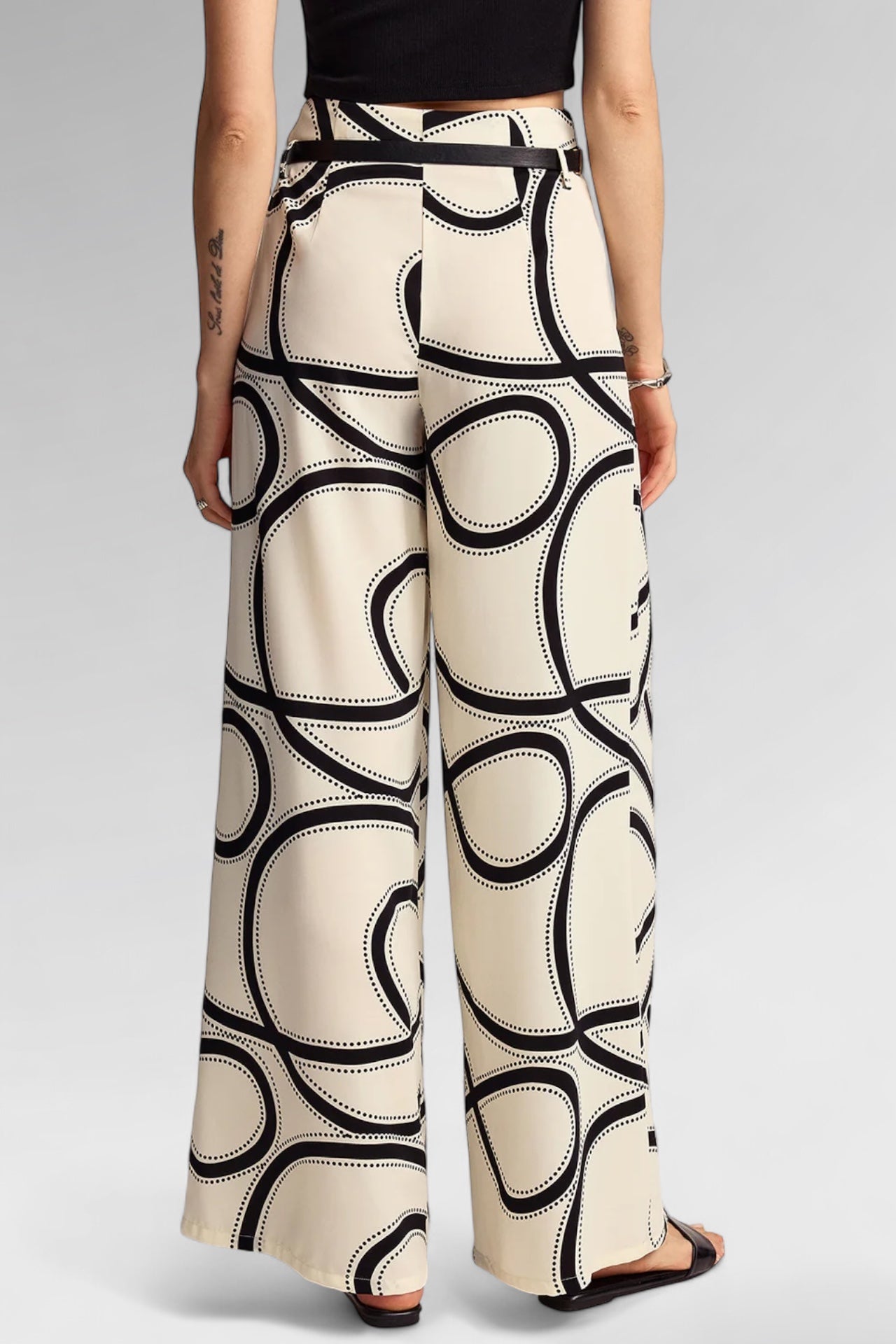 Flowline Pleated Wide-Leg Trousers