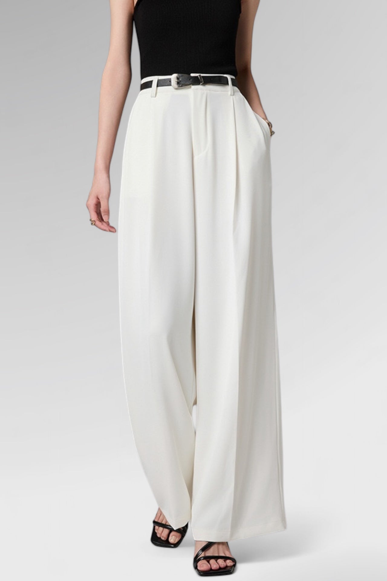 Noir Stripe Tailored Trousers