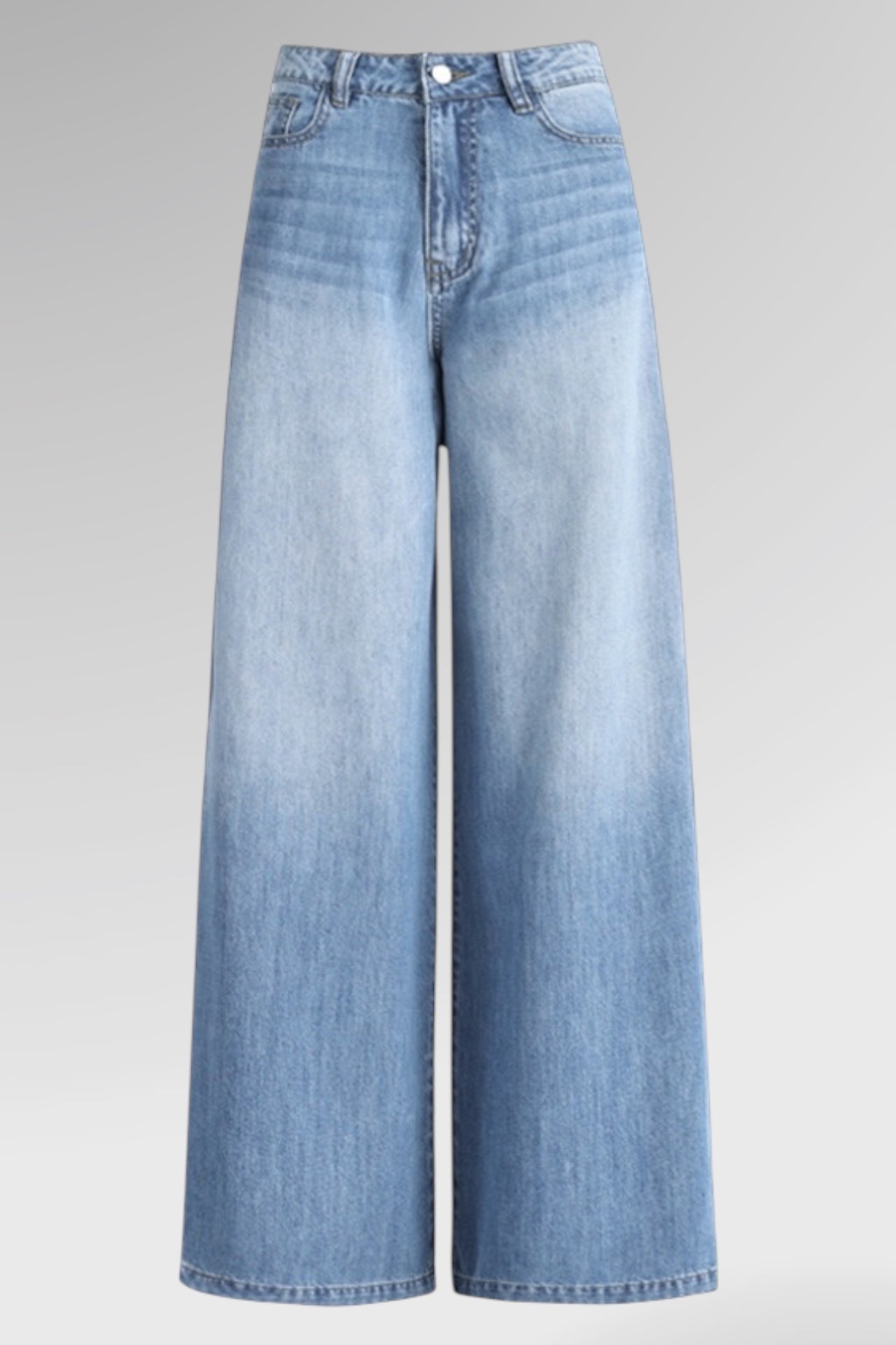 Midnight Wide-Leg Denim Jeans