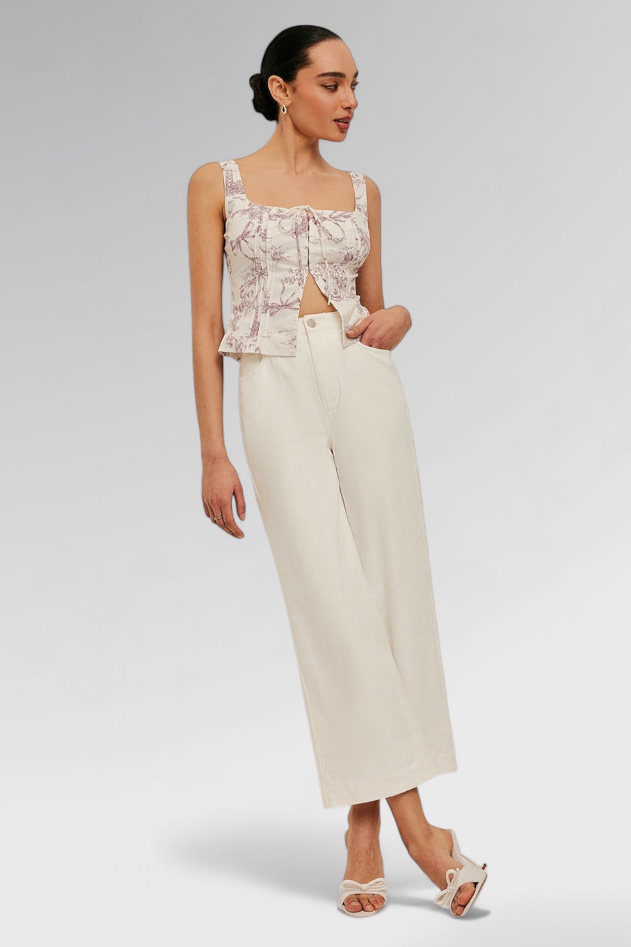 Ivory Path Straight Denim Jeans