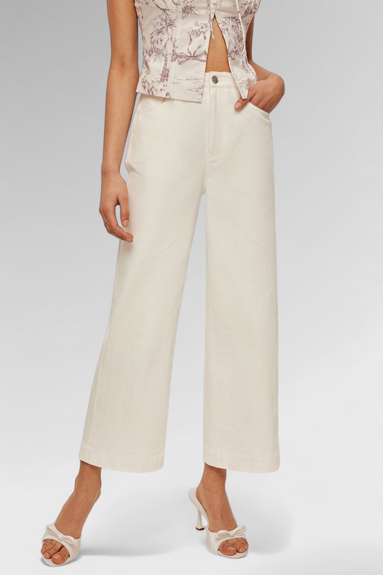 Ivory Path Straight Denim Jeans