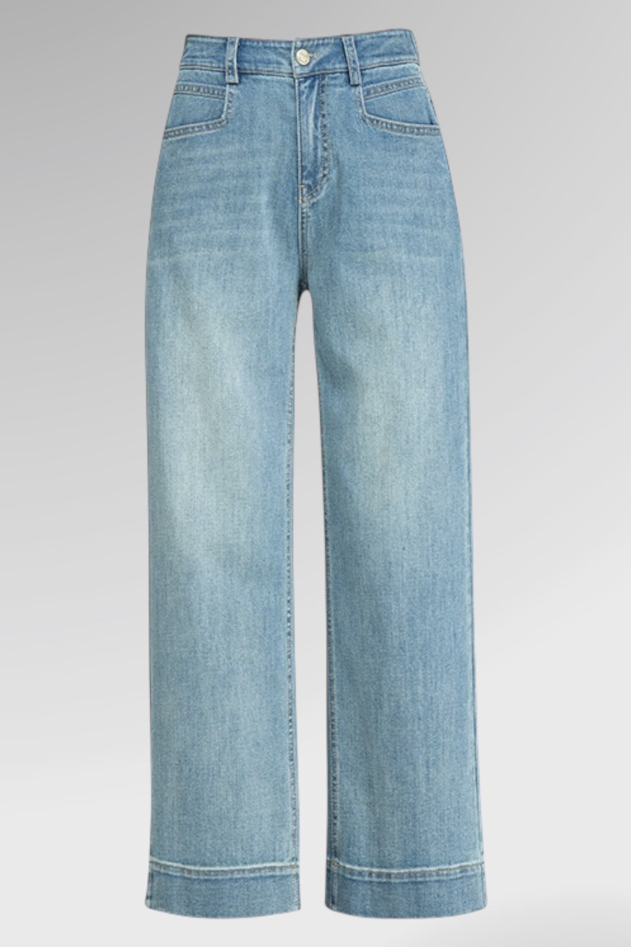 Ivory Path Straight Denim Jeans