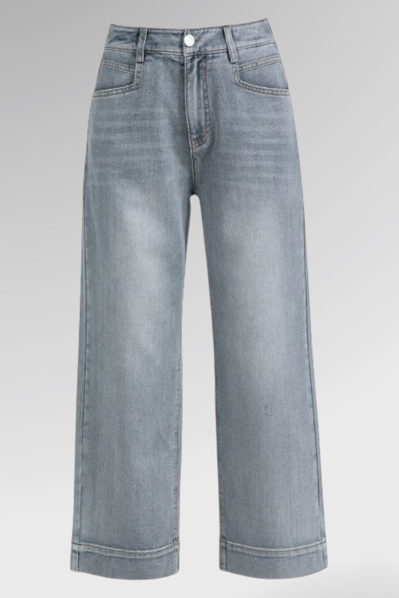 Ivory Path Straight Denim Jeans