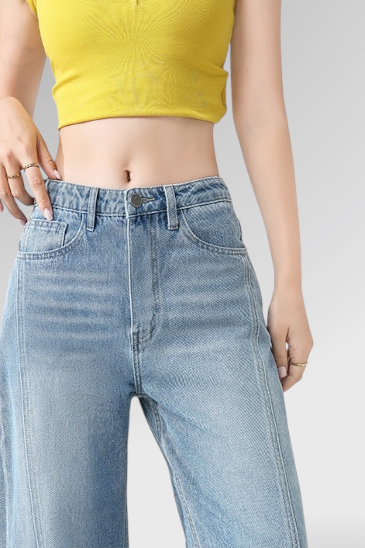 Light Blue Seamline Oversized Denim