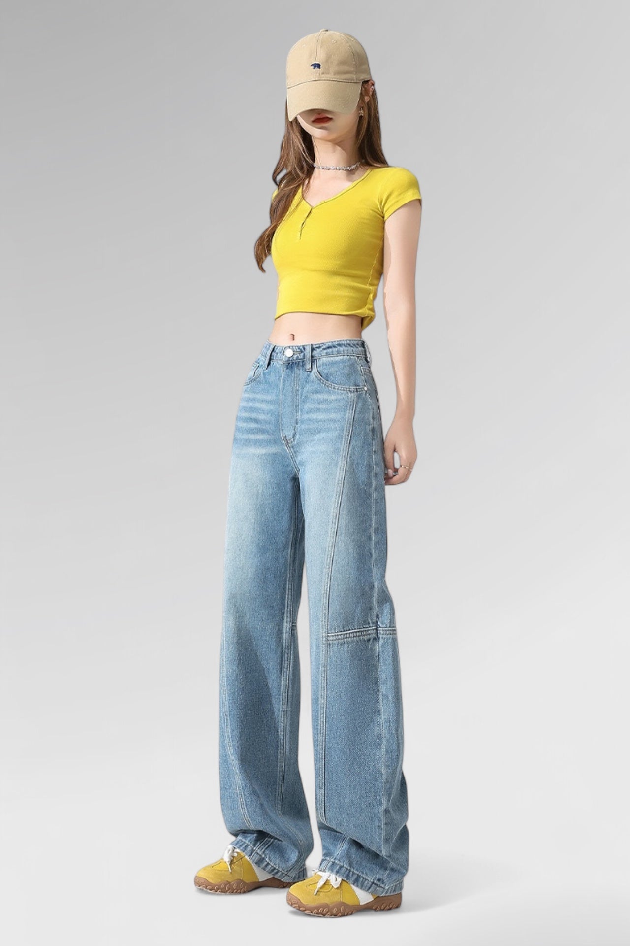 Light Blue Seamline Oversized Denim