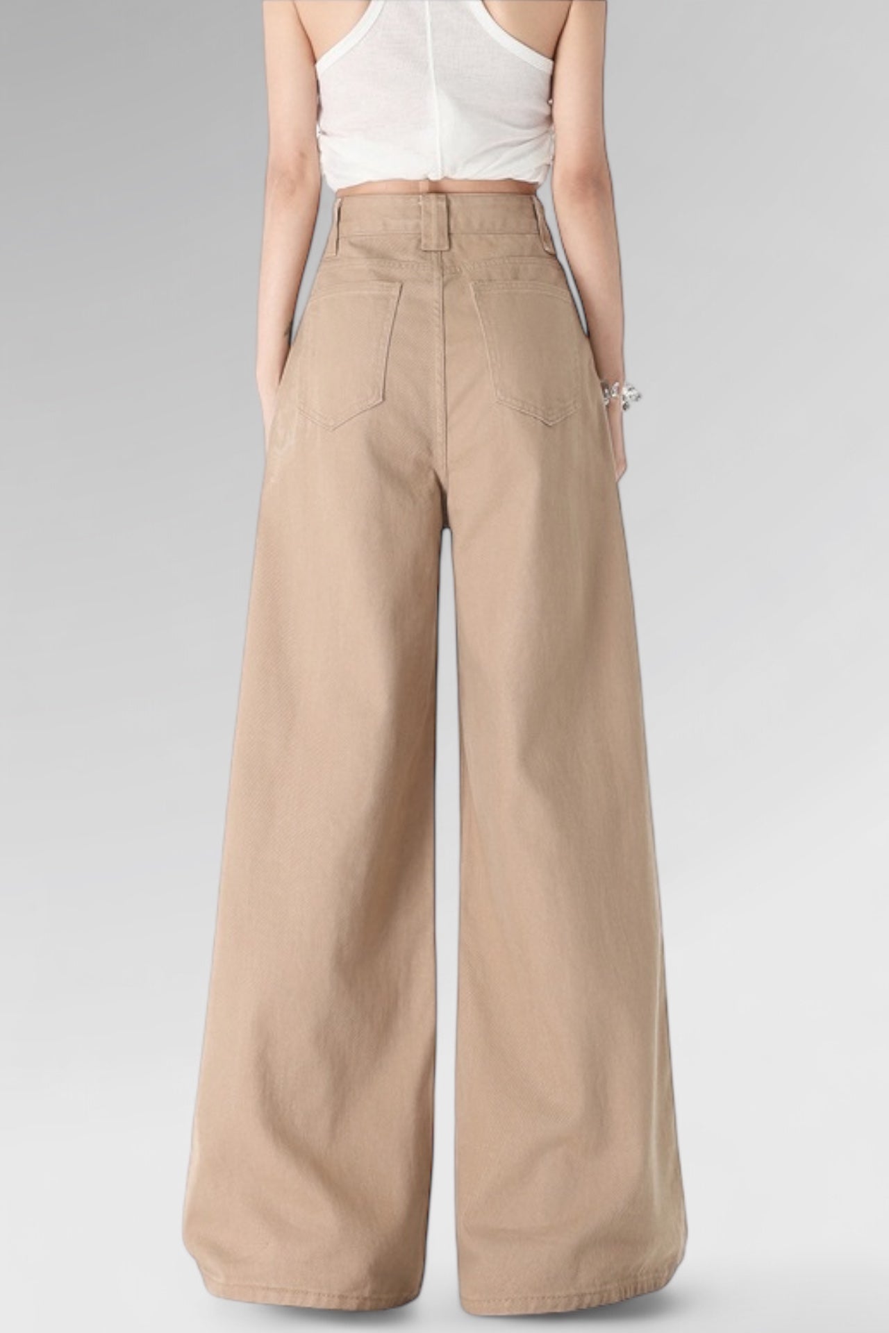 Latte Horizon Wide-Leg Jeans