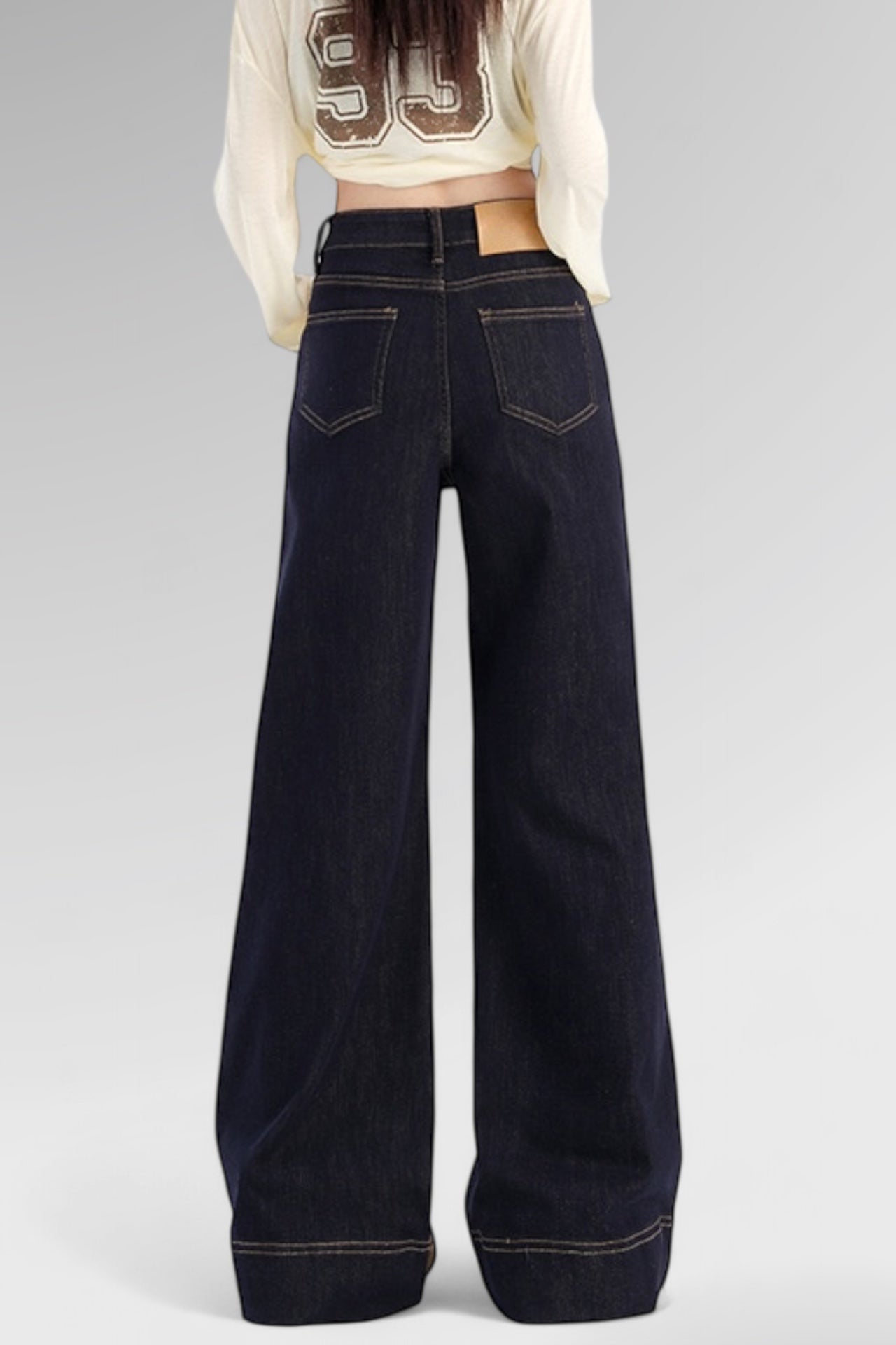 Sapphire Edge Wide-Leg Denim