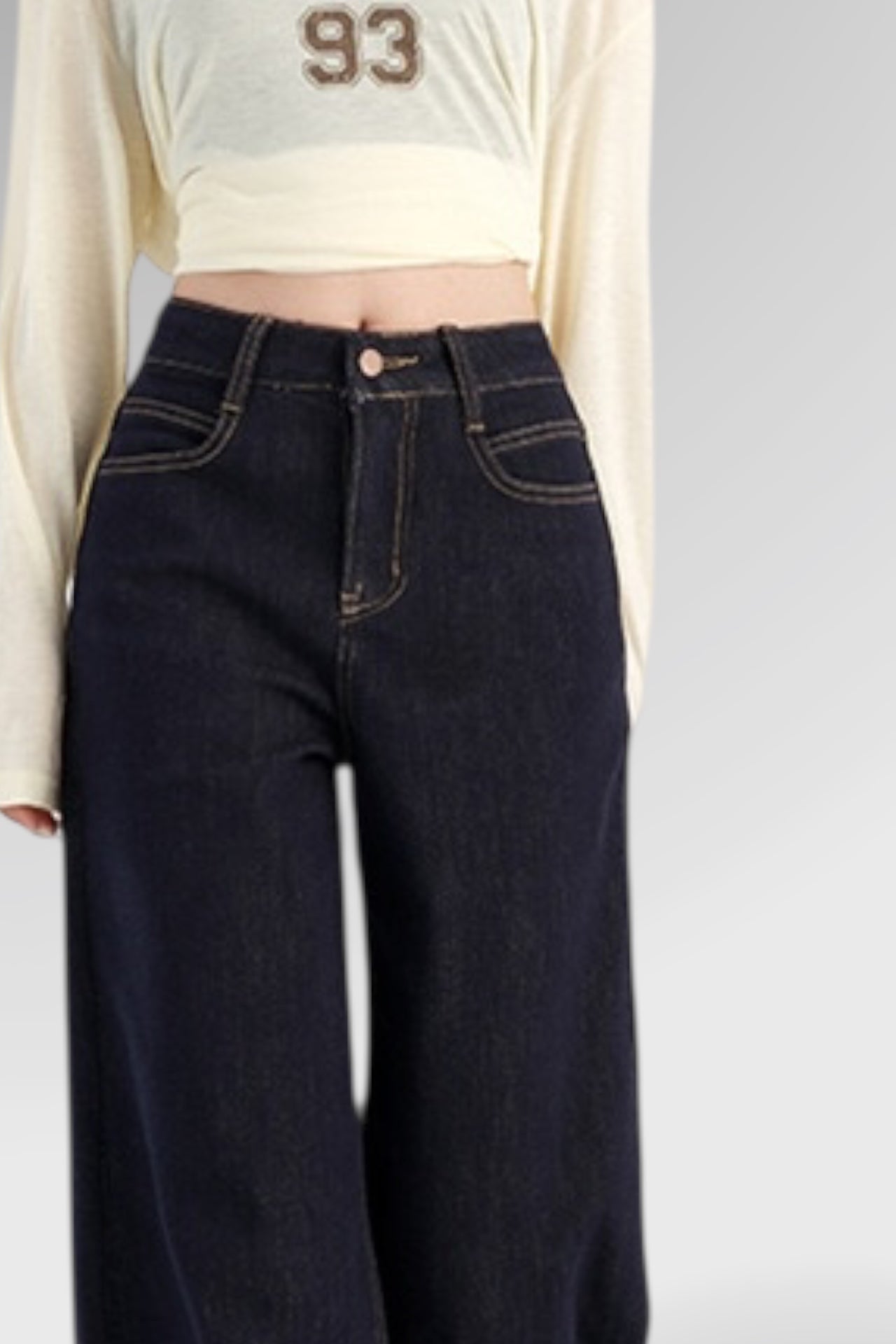 Sapphire Edge Wide-Leg Denim