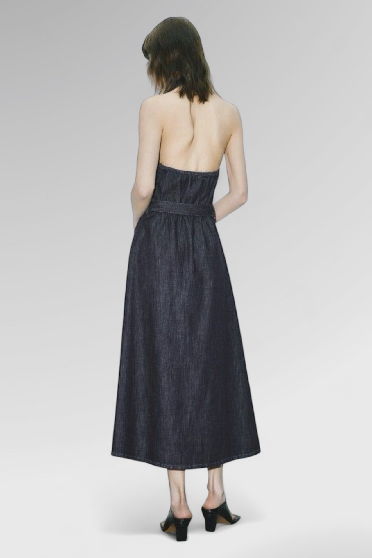 Deep Indigo Denim Maxi Dress