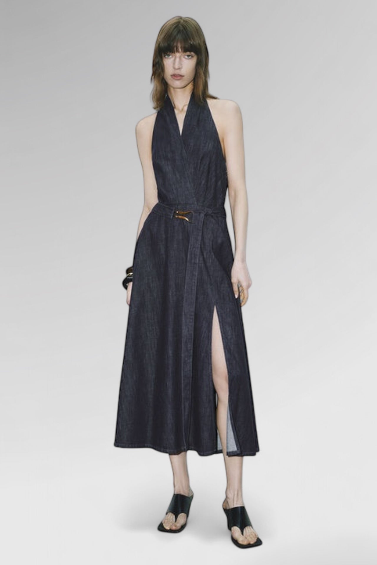 Deep Indigo Denim Maxi Dress