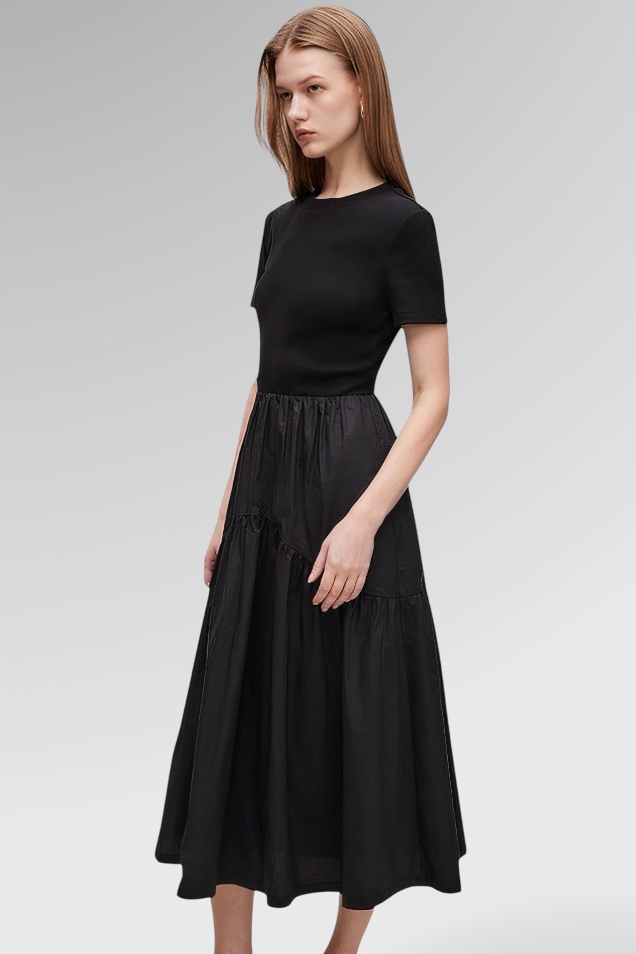 Shadow Grace Cotton Midi Dress