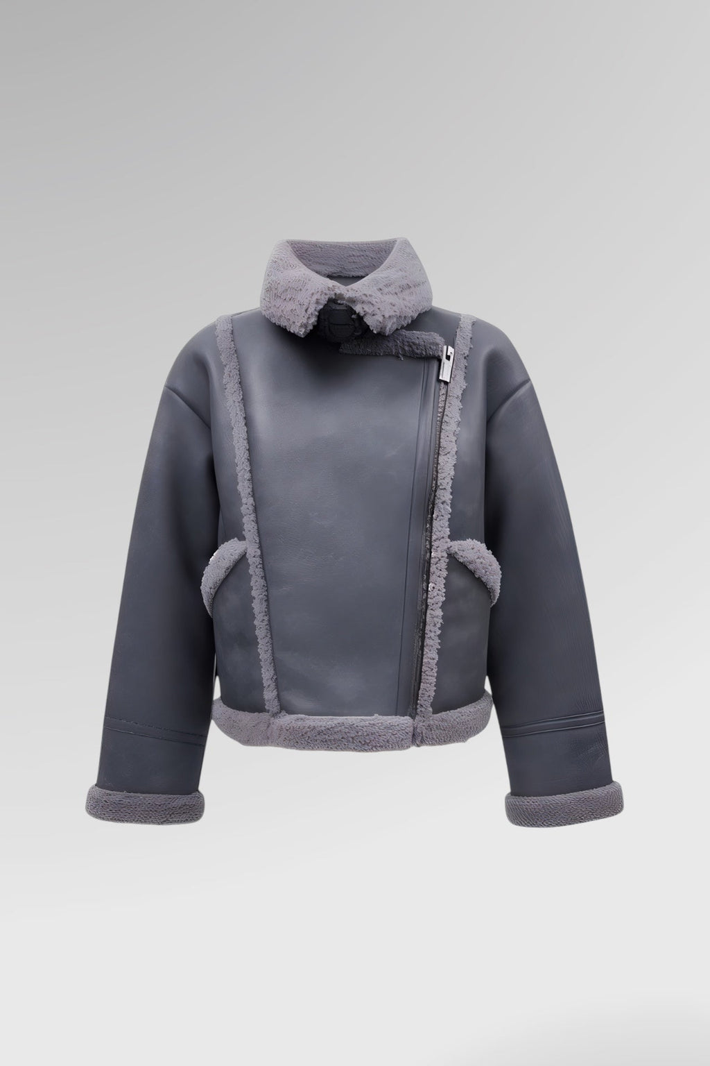 Aviator Sculpt Shearling Jacket