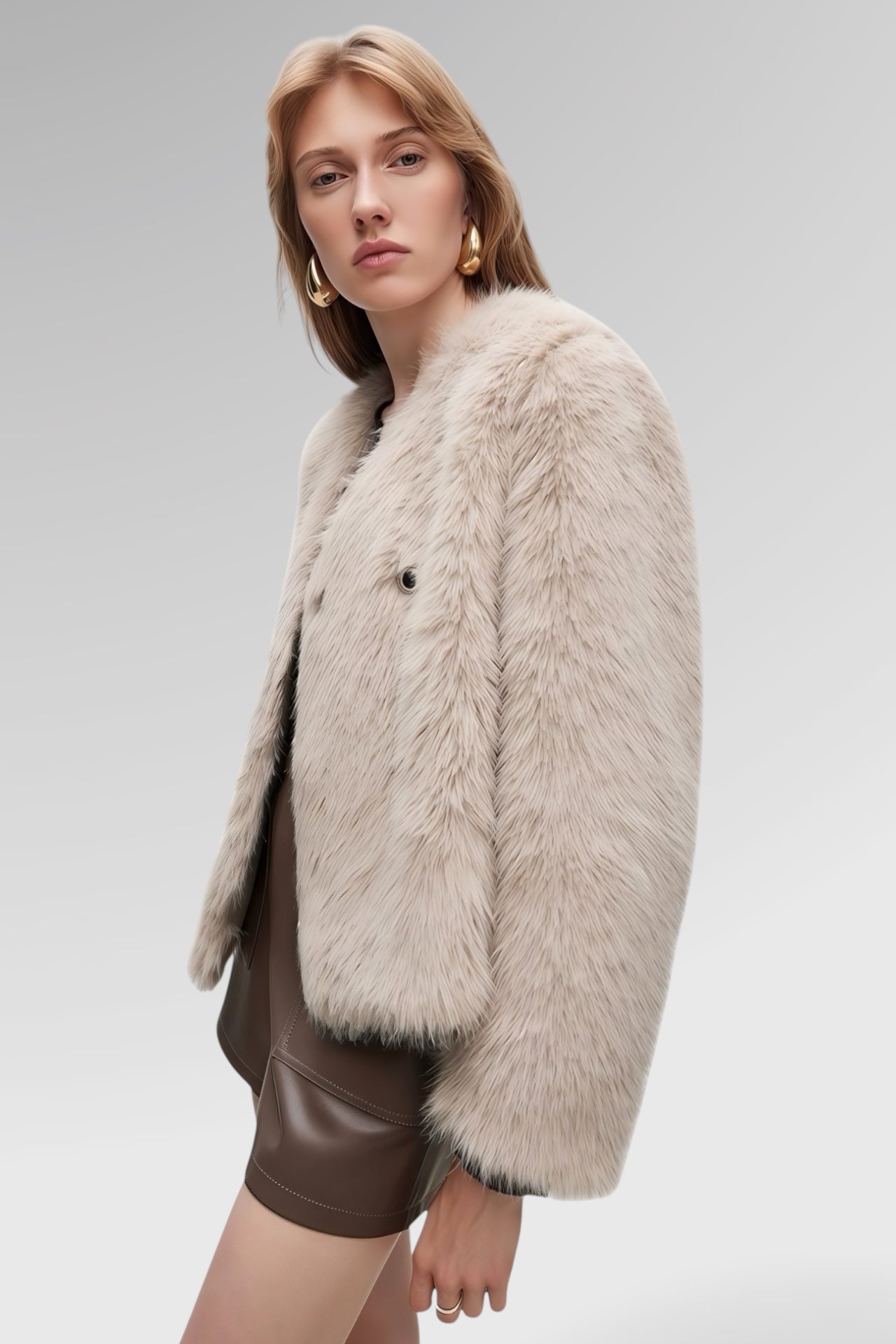 Alpine Whisper Faux Fur Jacket