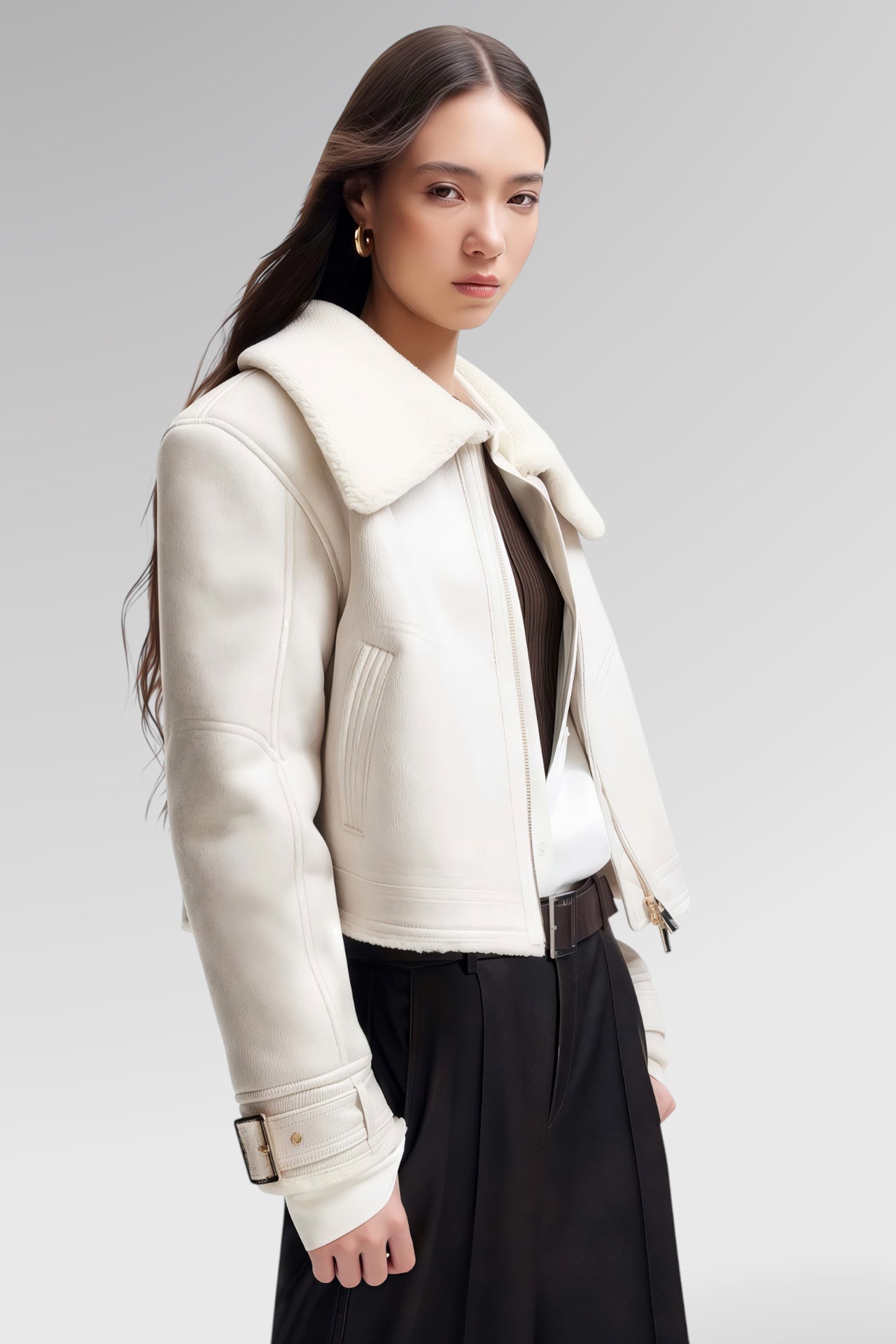 Downtown Edge Shearling Jacket
