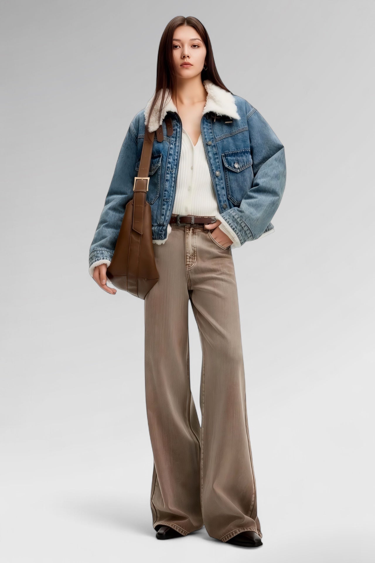 Zip Front Denim Jacket
