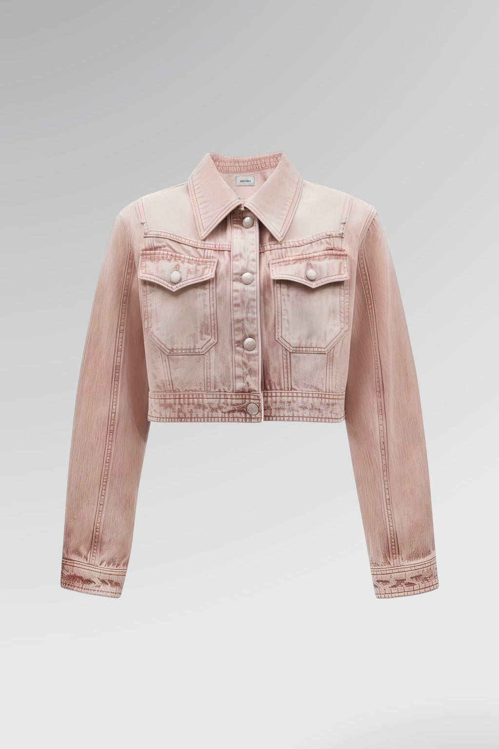 Sculpted Cropped Denim Jacket