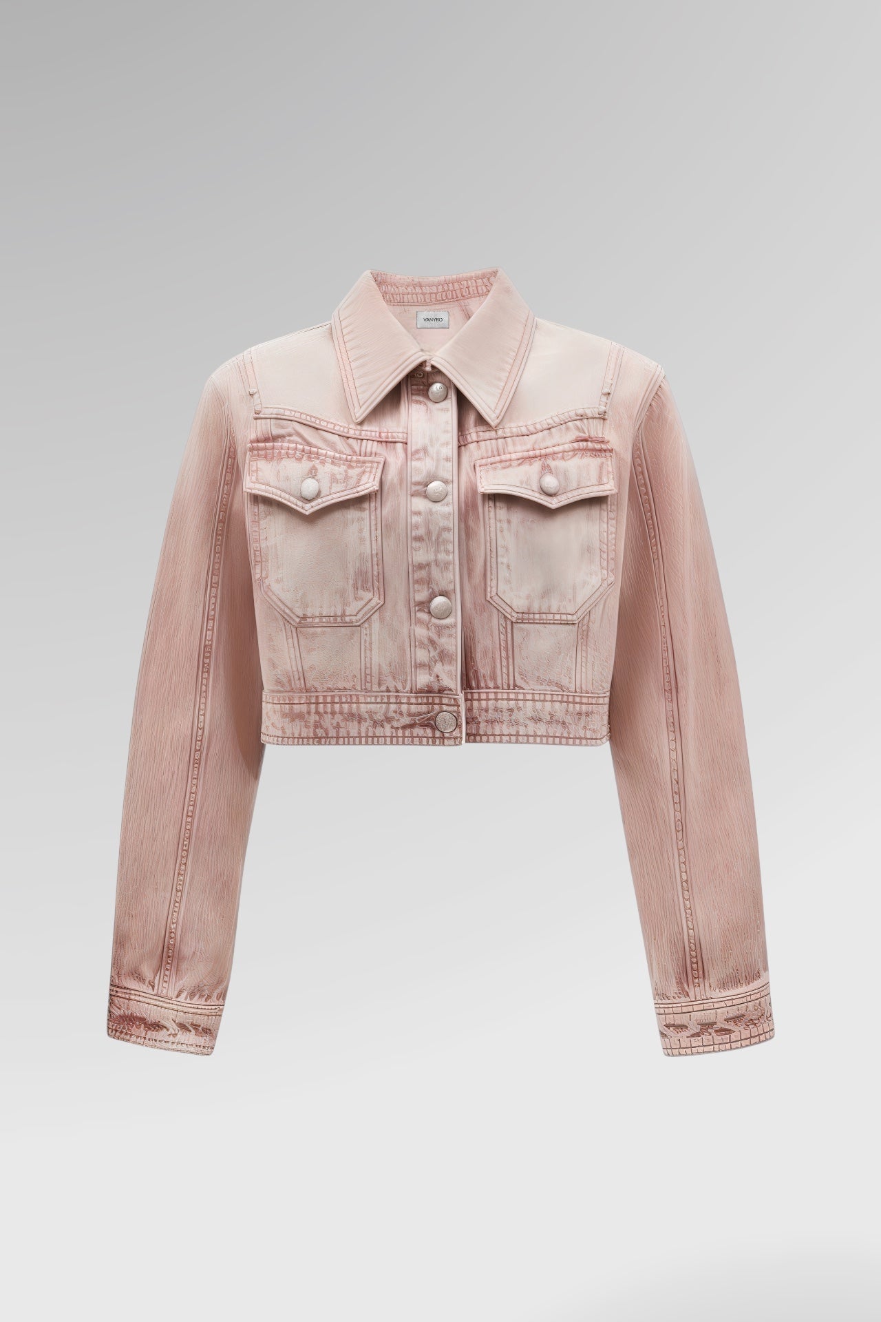 Sculpted Cropped Denim Jacket