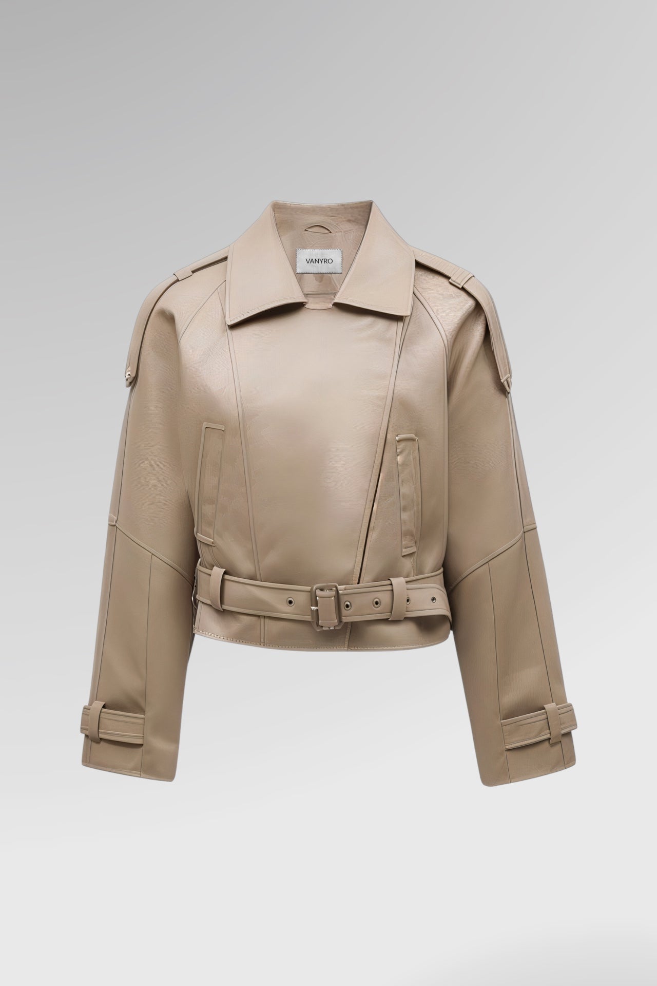 Urban Crest Belted PU Jacket