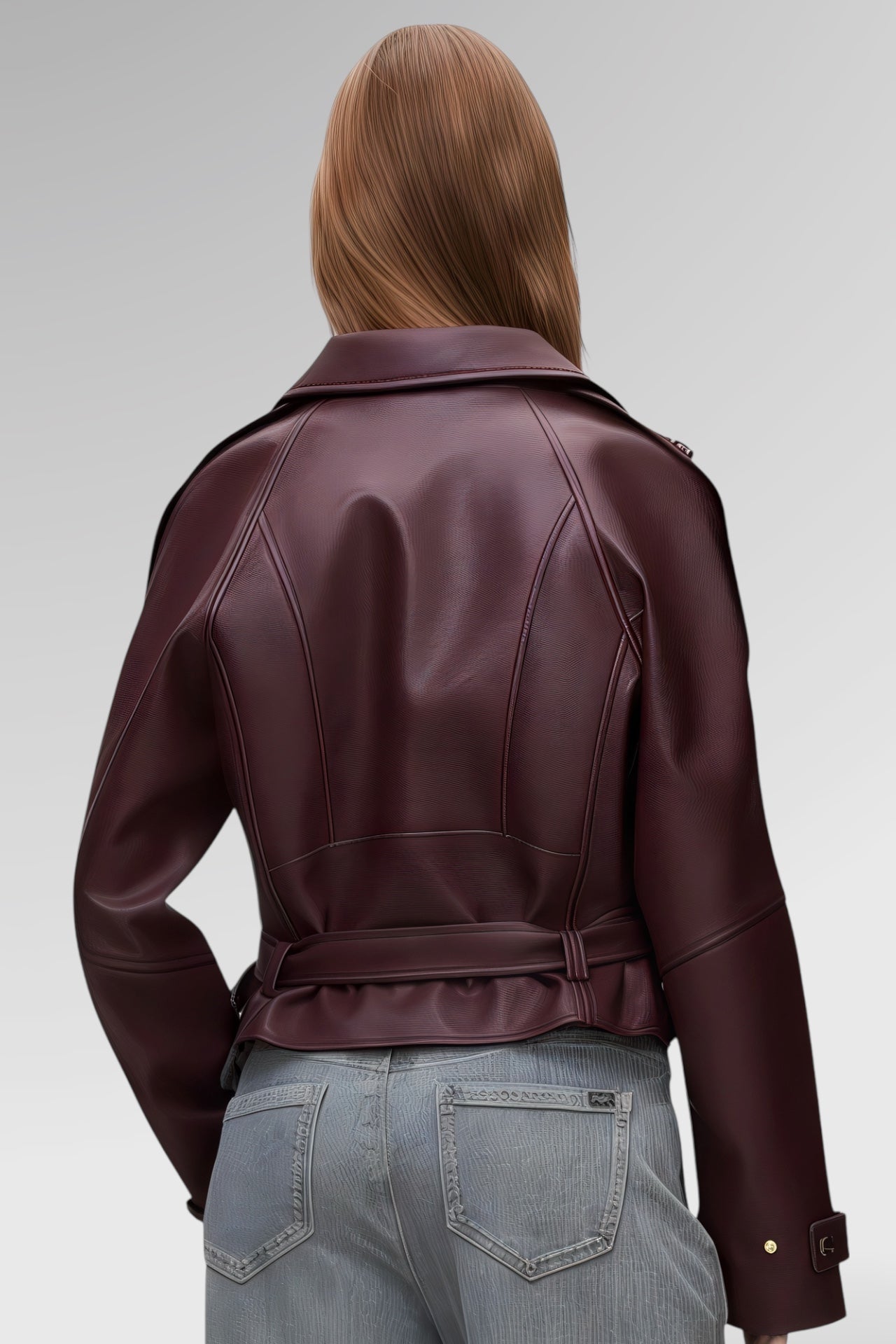 Urban Crest Belted PU Jacket