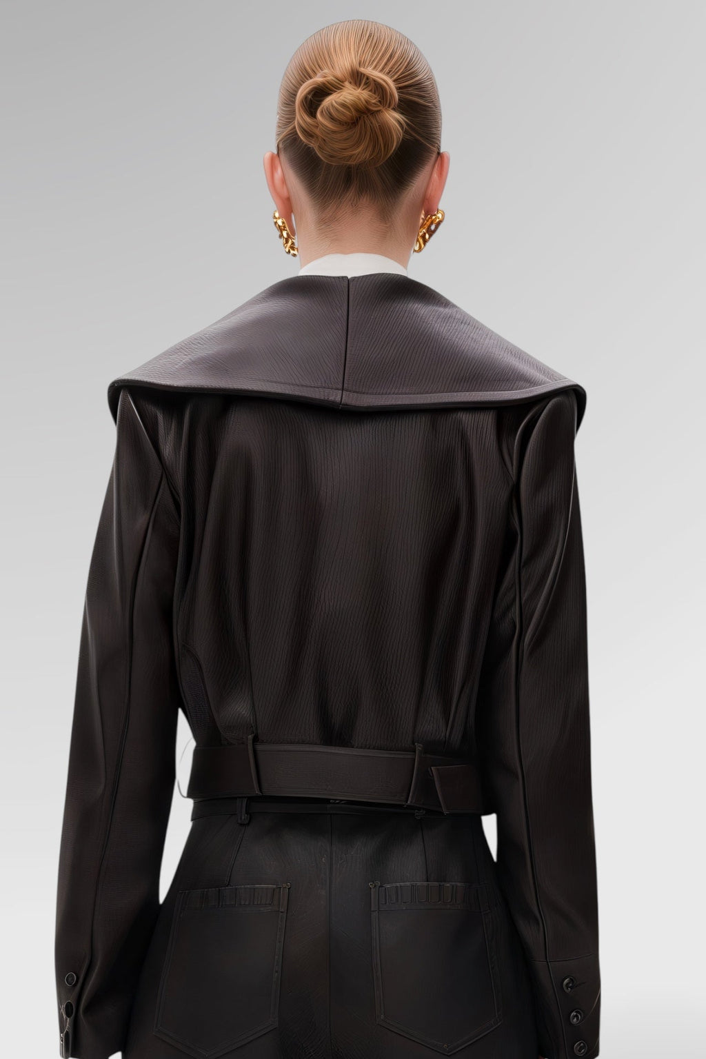 Sailor Collar Belted Jacket