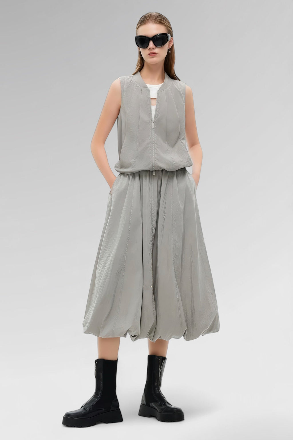 Urban Flow Sleeveless Zip Top