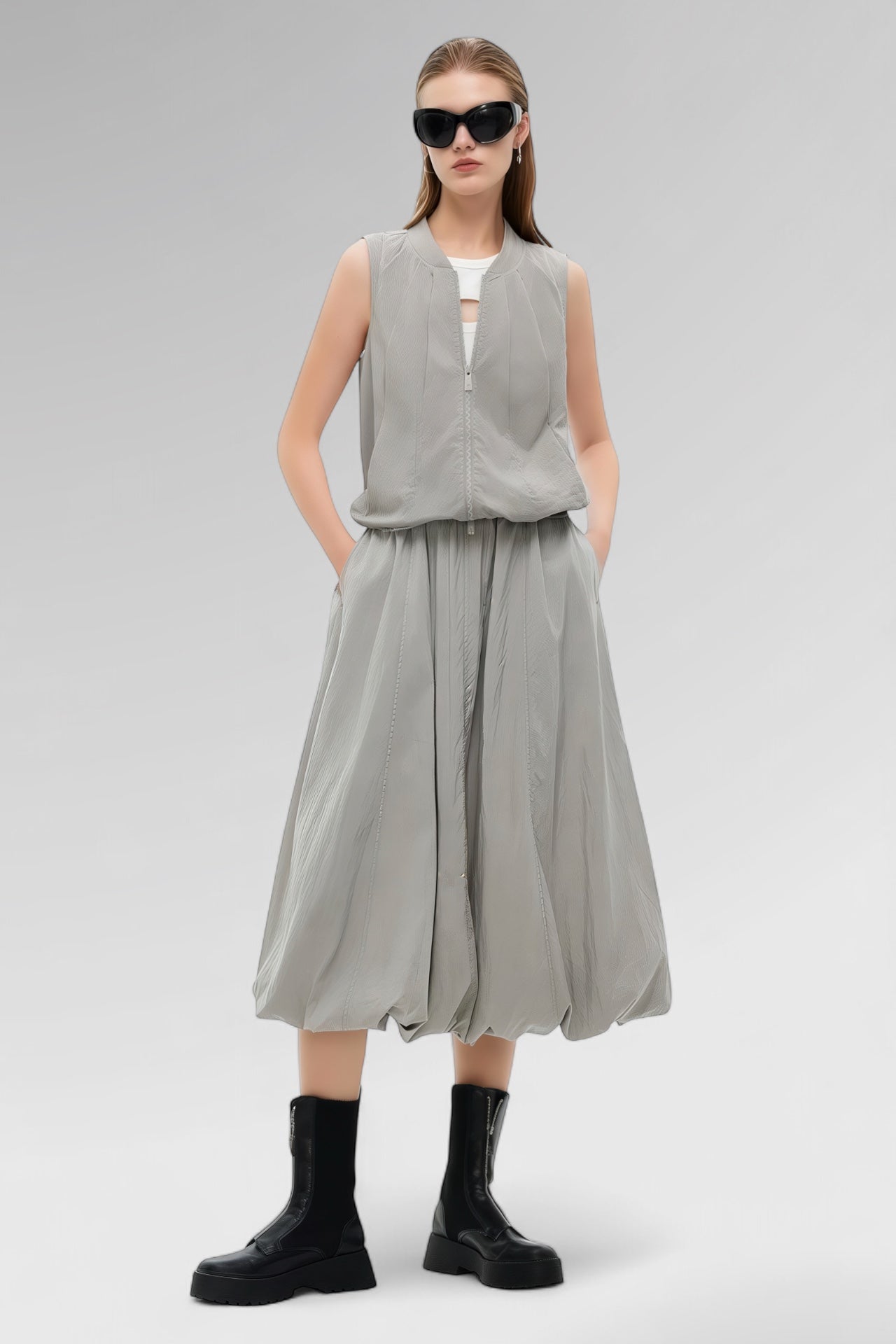 Urban Flow Sleeveless Zip Top