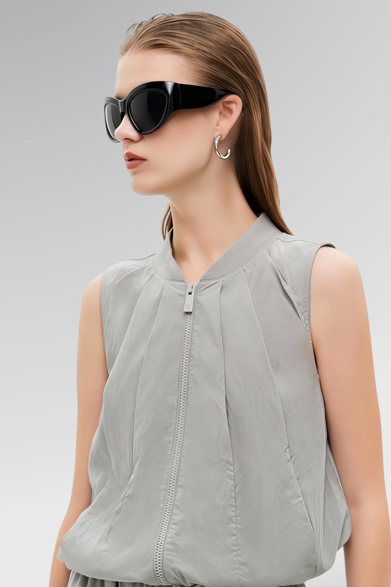 Urban Flow Sleeveless Zip Top