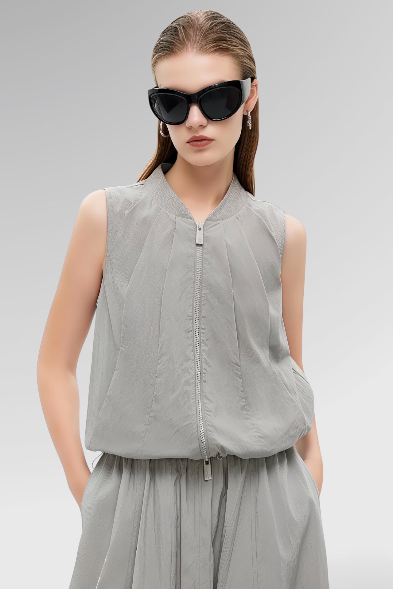 Urban Flow Sleeveless Zip Top