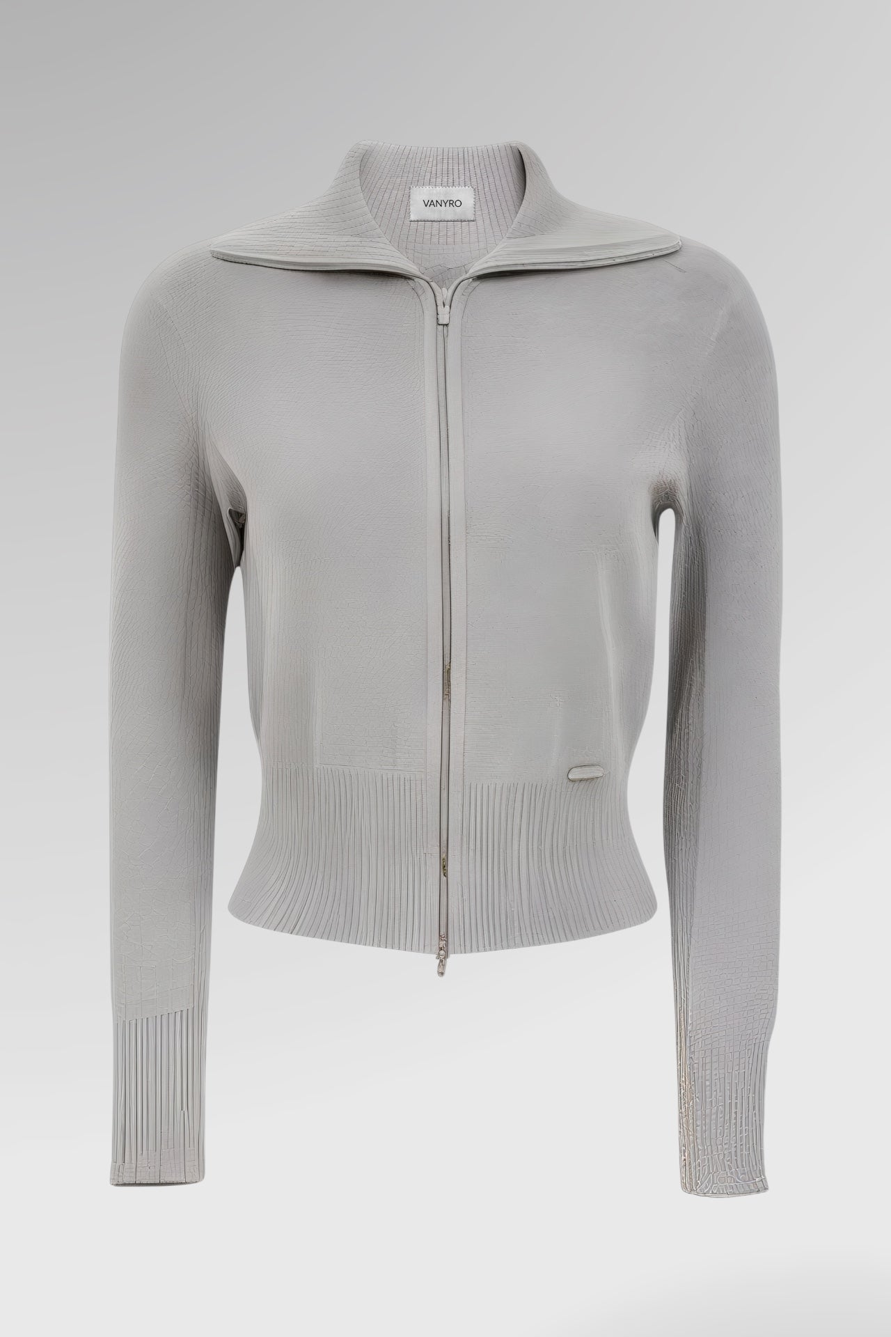 Refined Zip Collar Knit Top
