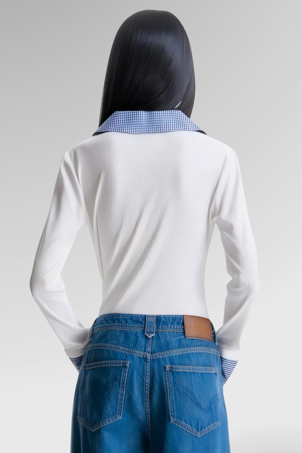 Refined Collar Contrast Shirt